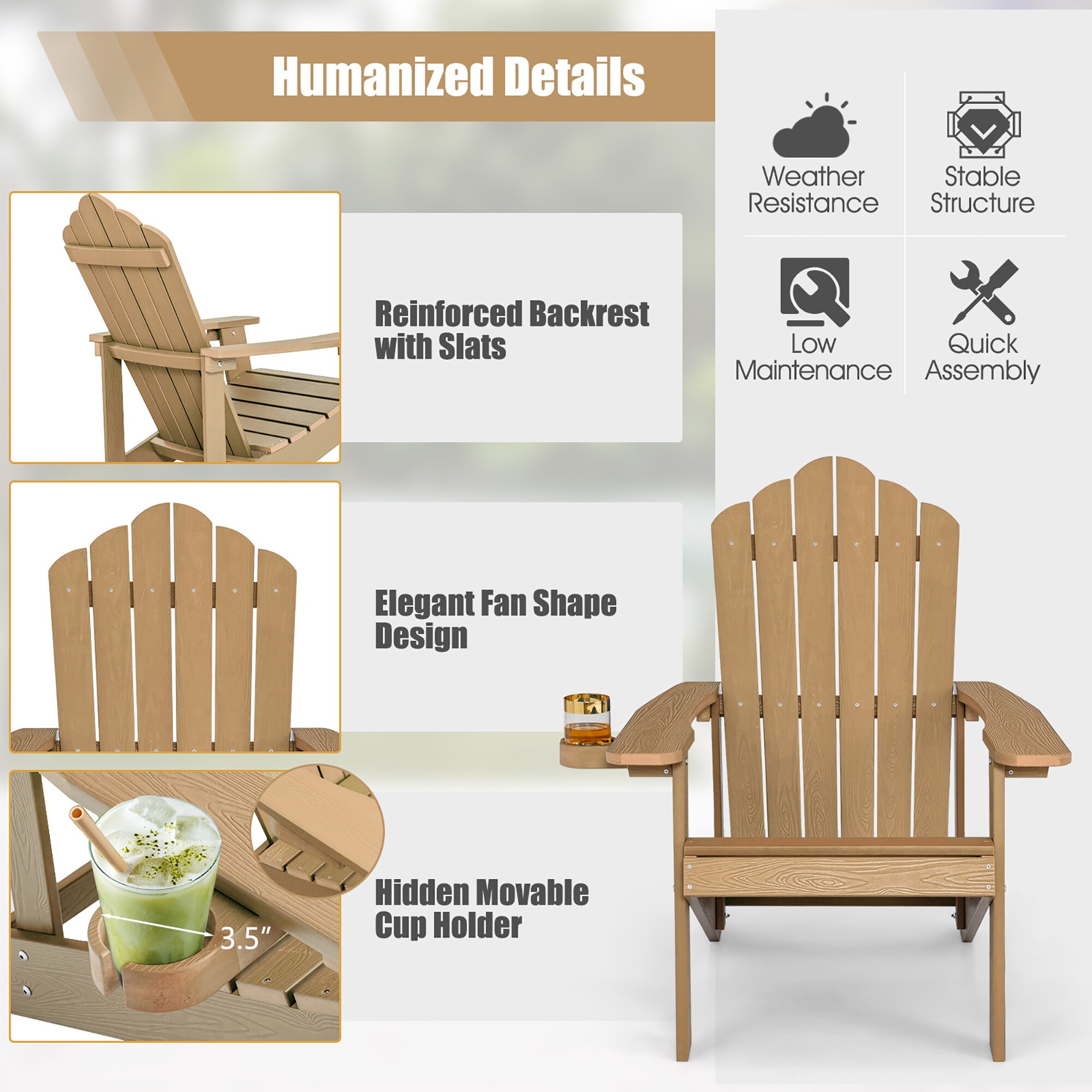 Costway NP10983CF Patio-Chairs - View #5