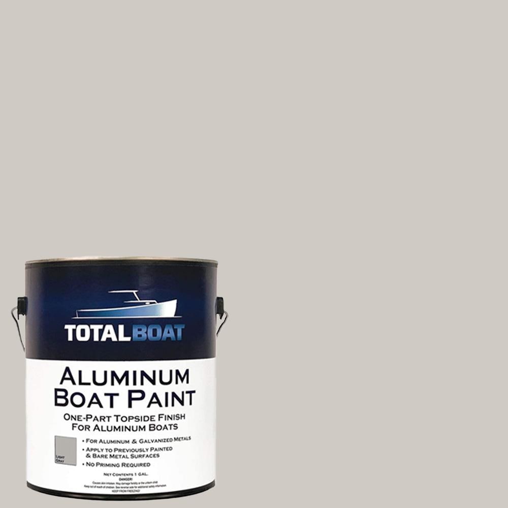 TotalBoat-520631 Aluminum Boat Paint for Canoes, Bass Boats, Dinghies, Duck Boats, Jon Boats and Pontoons (Light Gray, Gallon)