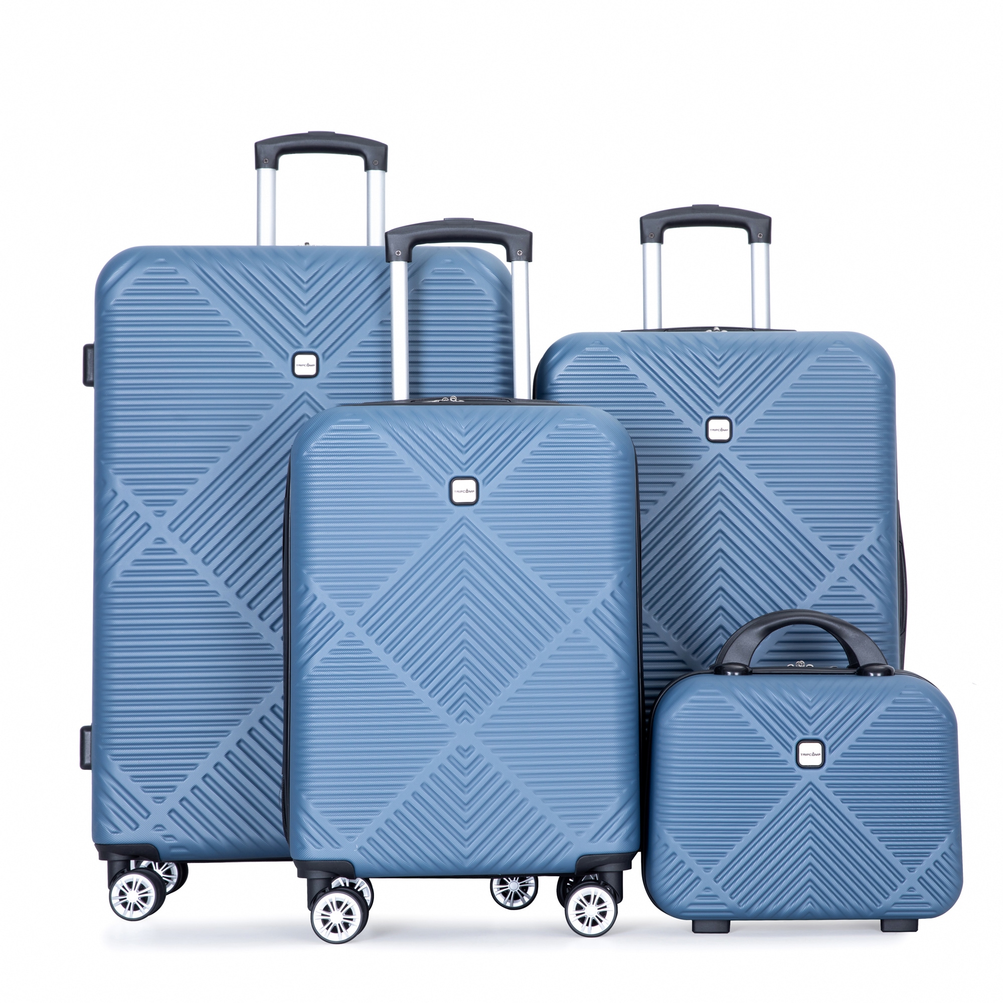 SINOFURN SYD9400009BL 18x11x29 Blue Plastic Hardshell Suitcase set 4 -Bag