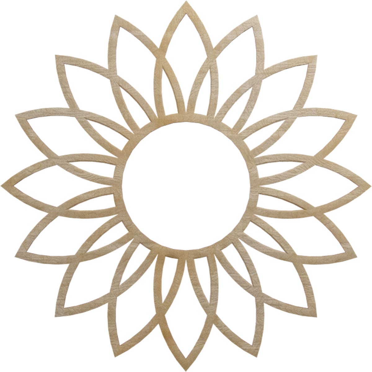 Ekena Millwork CMWP22X22X0250DABI Daisy Fretwork 22-in W x 22-in L Contemporary Birch Wood Whole Ceiling Medallion