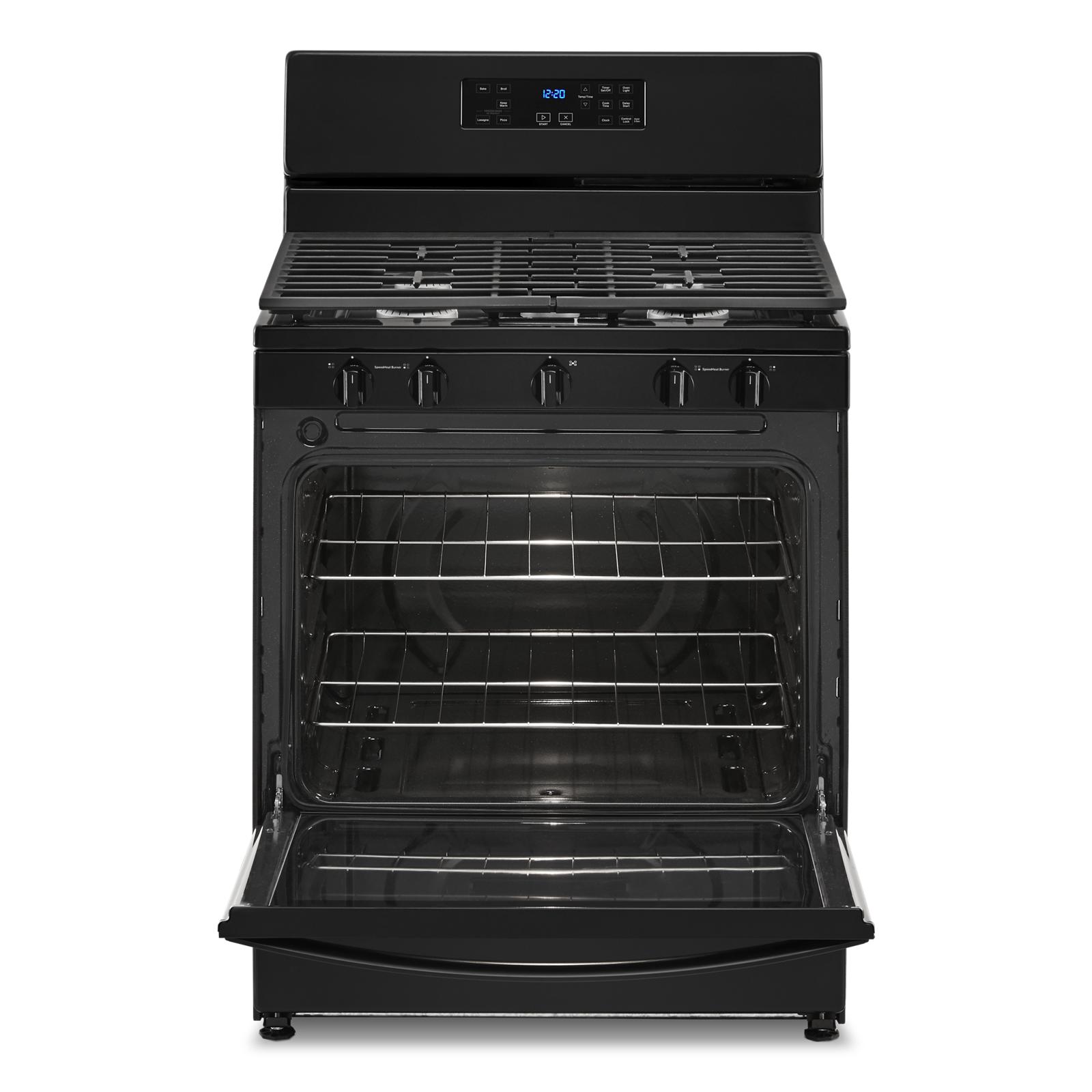 Whirlpool 30-in 5 Burners 5.1-cu ft Freestanding Natural Gas Range (Black)