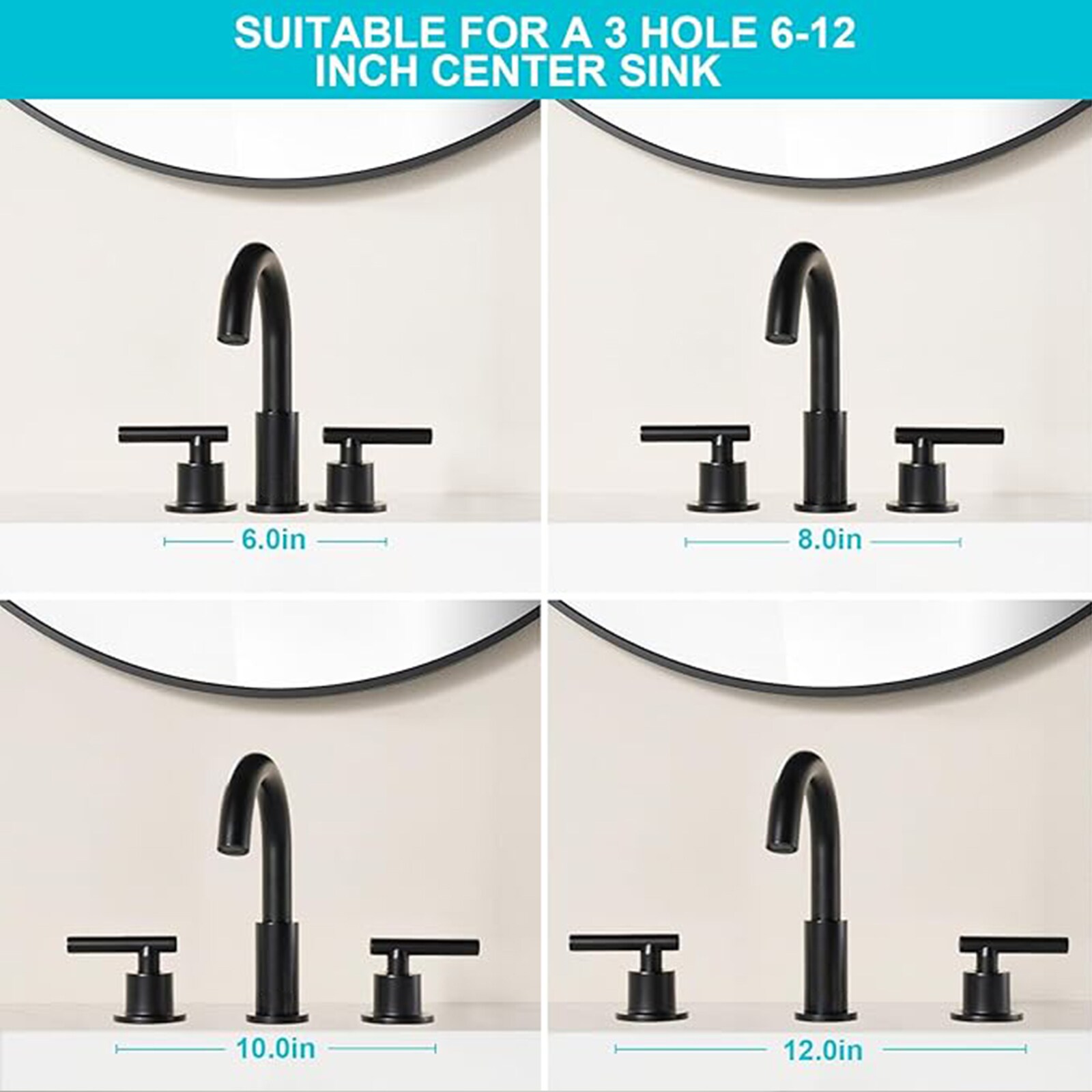 BYH WH-1009-MB Lavatory-Faucets - View #5