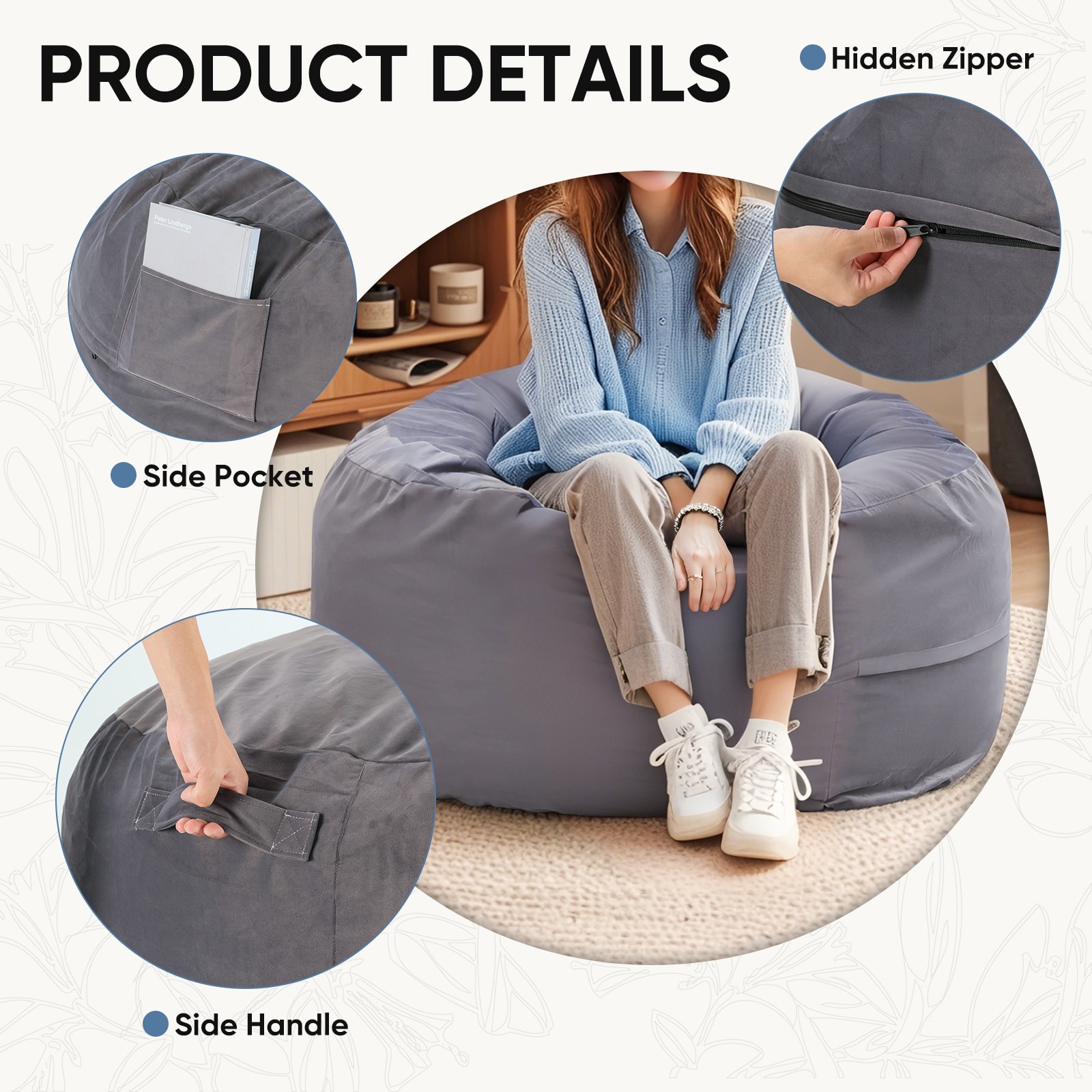 Siavonce XH91826 Bean-Bag-Chairs - View #6