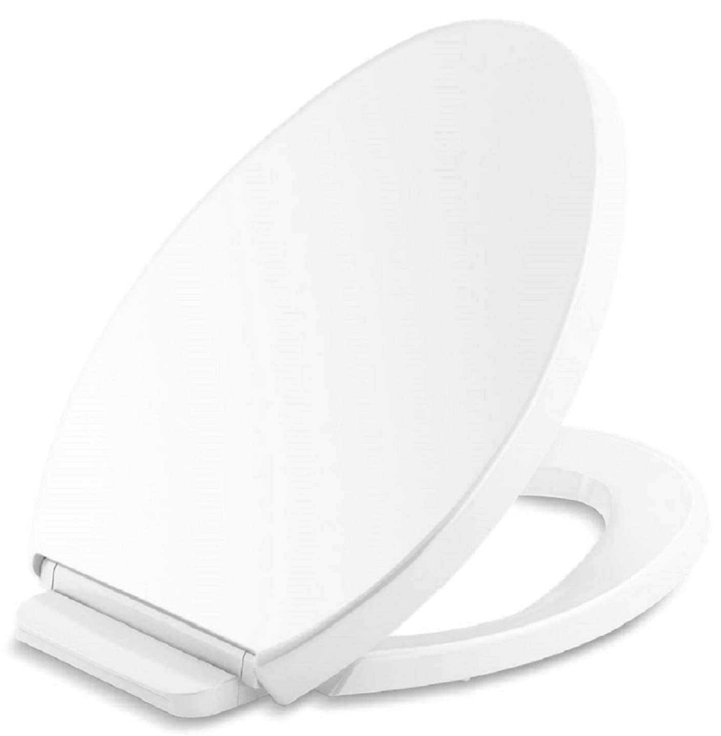 KOHLER 4748-RL-0 Plastic White Elongated Soft Close Toilet Seat