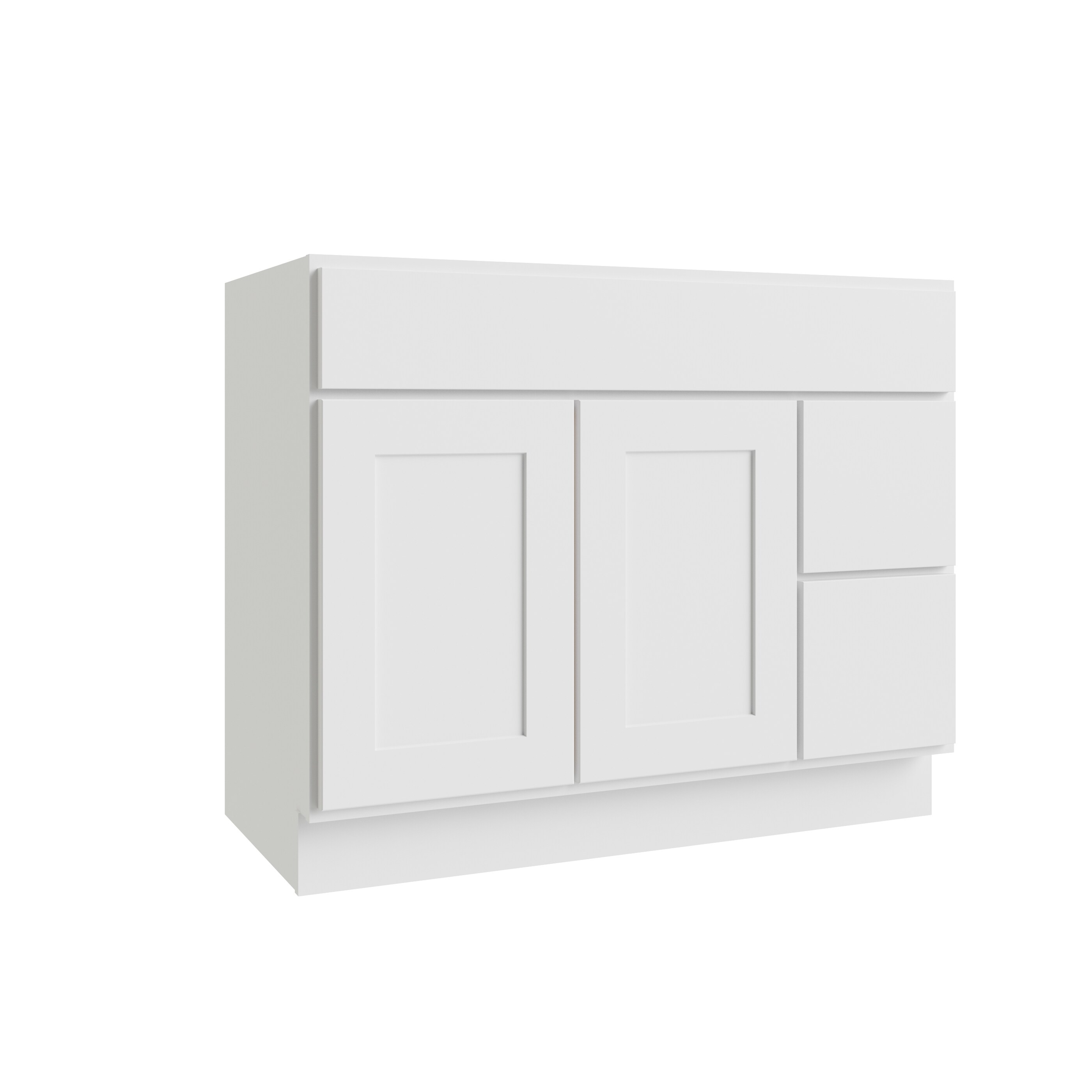 RELIABILT 36-in White Bathroom Vanity Base Cabinet without Top L10-V36D ...