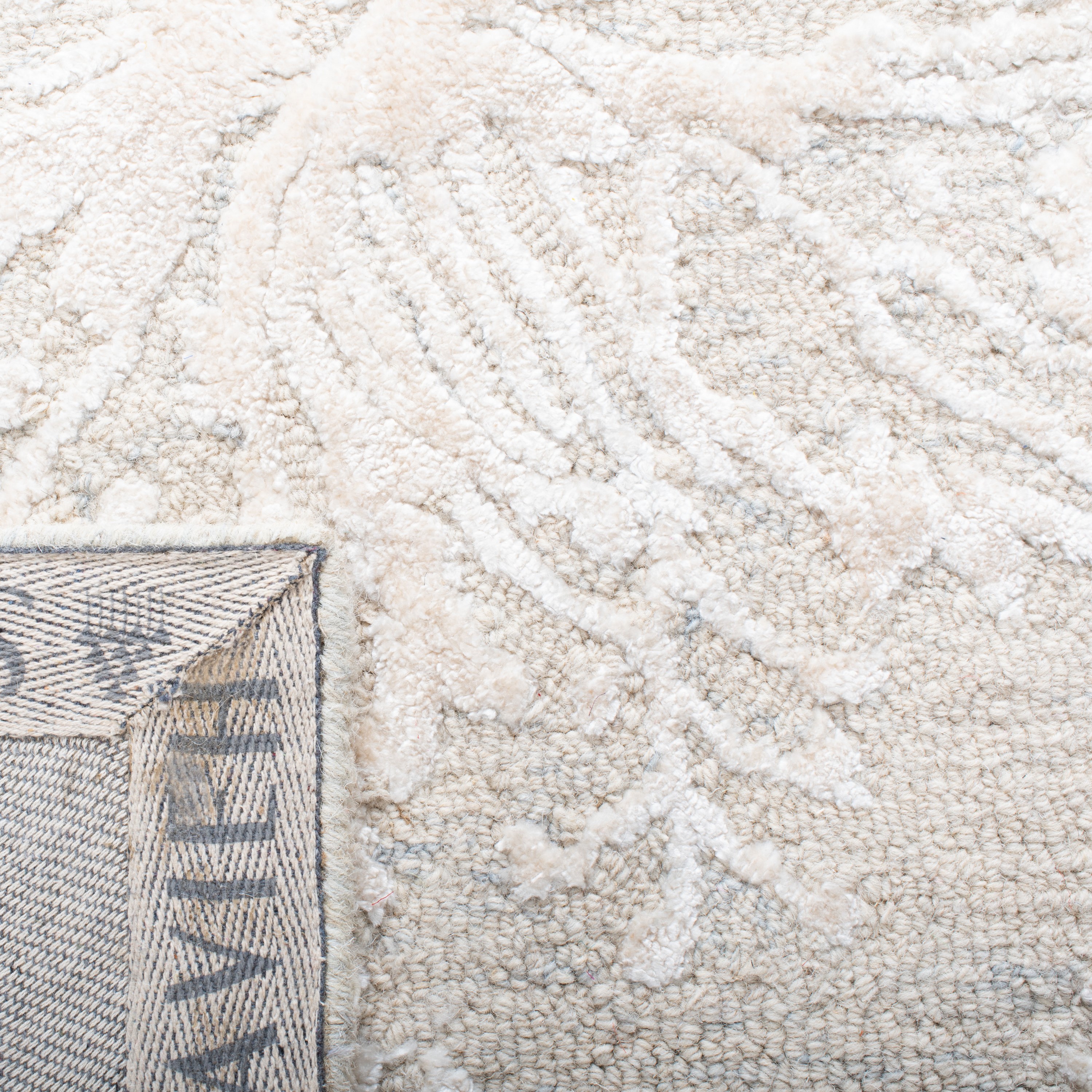 Light Blue Hand-Tufted Wool and Viscose 8' x 10' Area Rug
