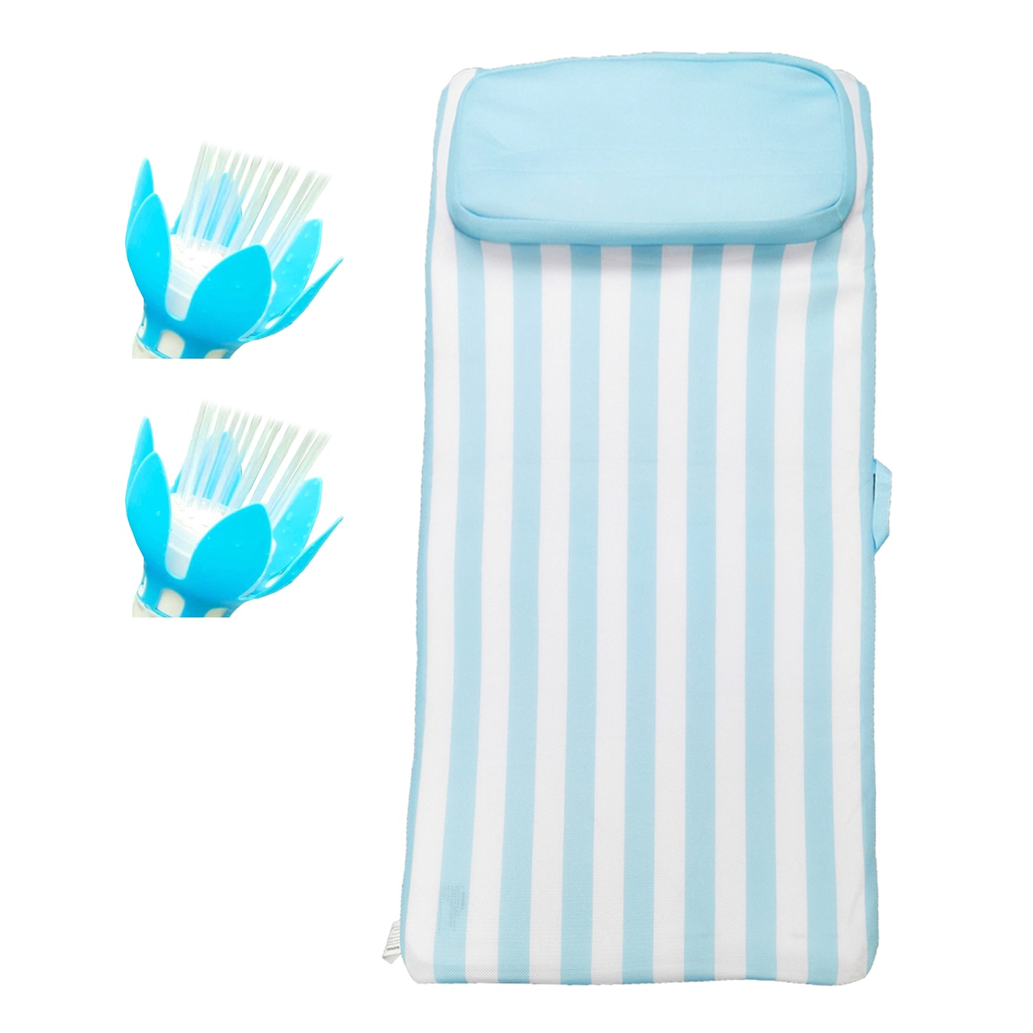 VMInnovations 295542 16-Inches x 4-Inches Blue/white Inflatable lounger 2 -Pack