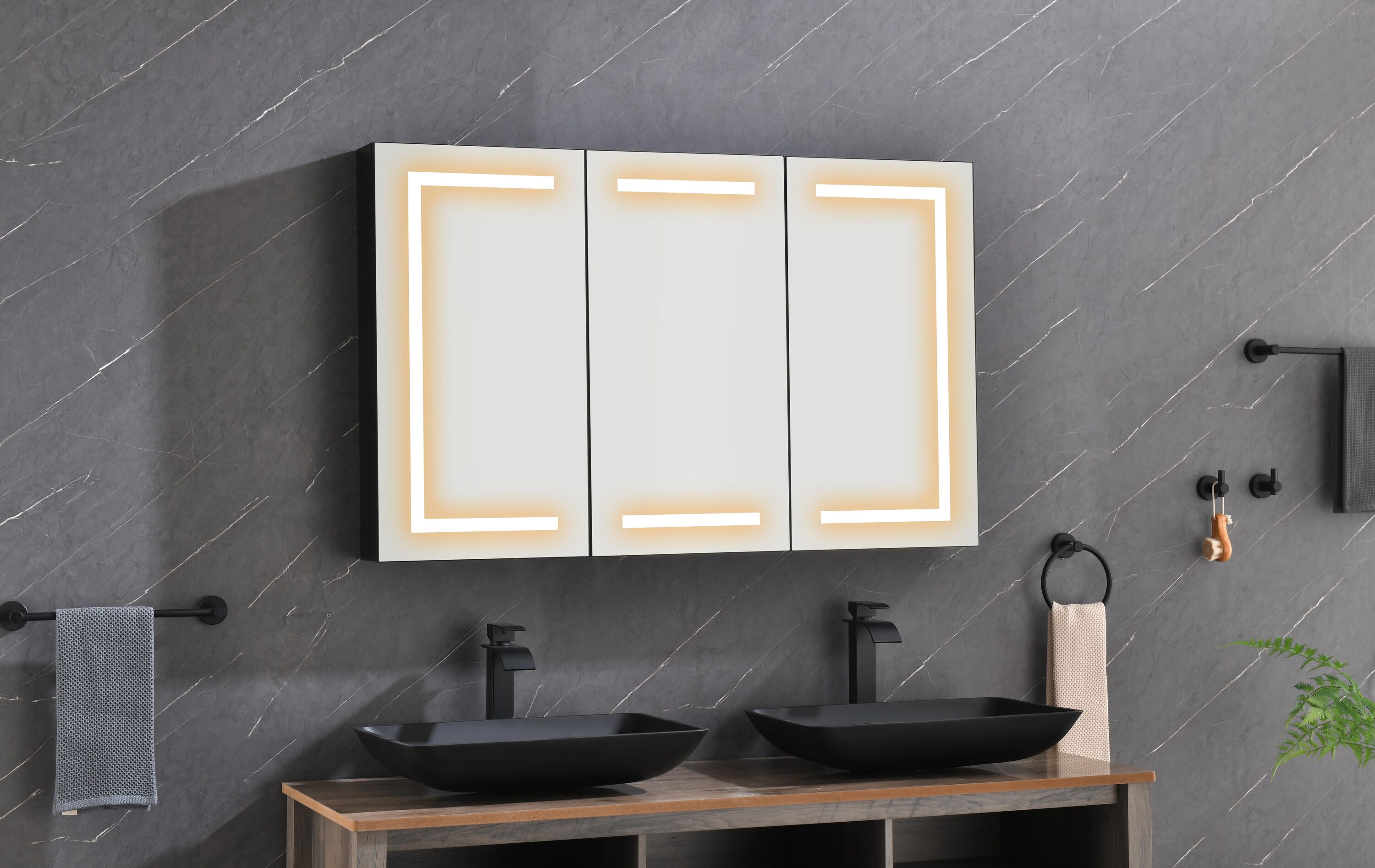 Vacolite KPMC4830-MB Framed-Bath-Mirrors - View #2