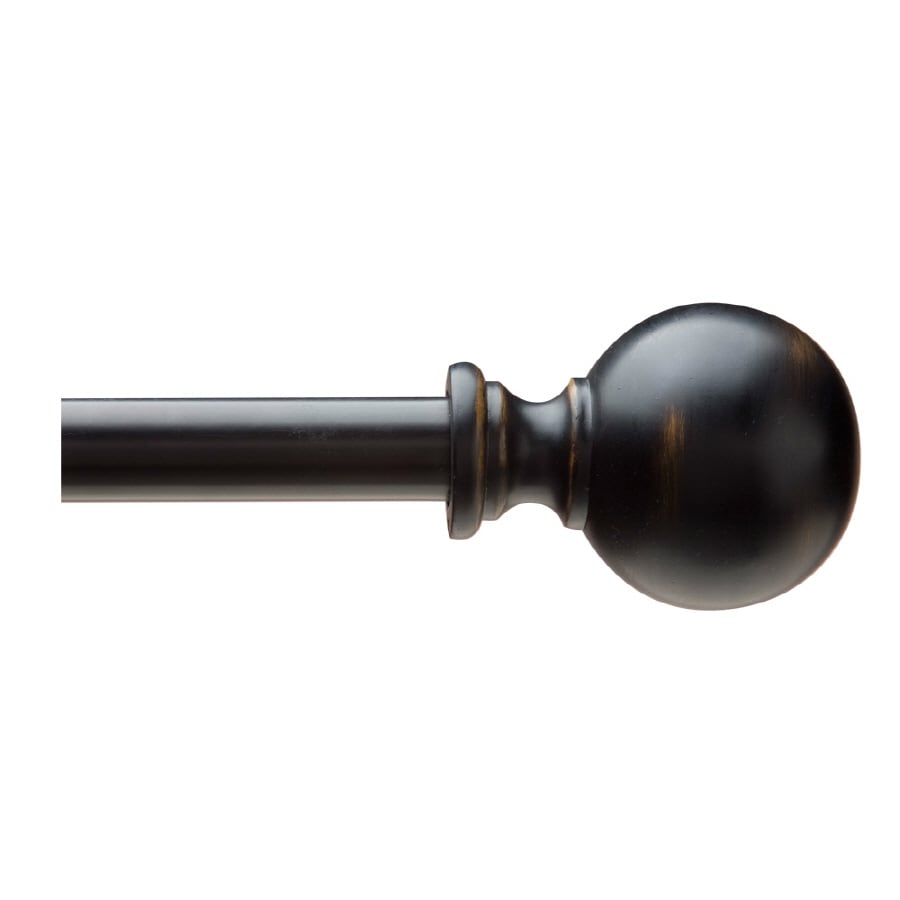 Project Source 22-0113-33 48-in to 84-in Burnished bronze Single curtain rod