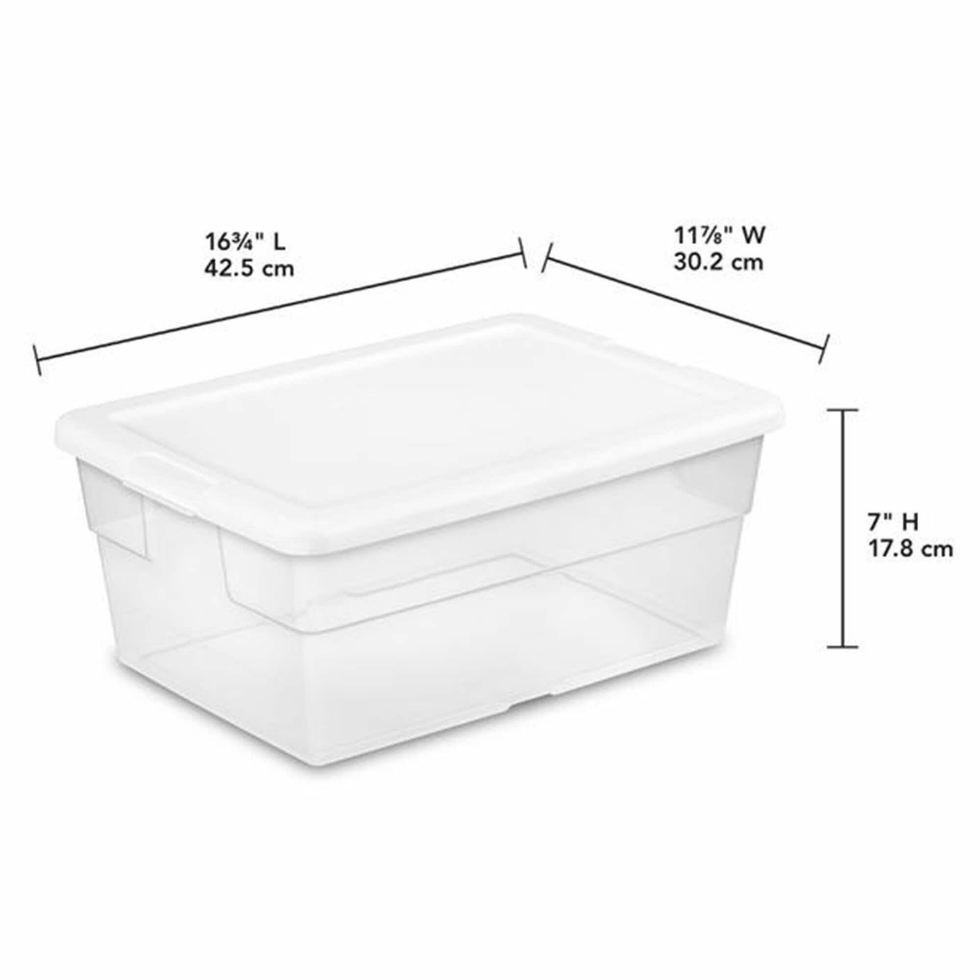 Sterilite Corporation 12-Pack Small 4-Gallons (15-Quart) Clear Tote ...