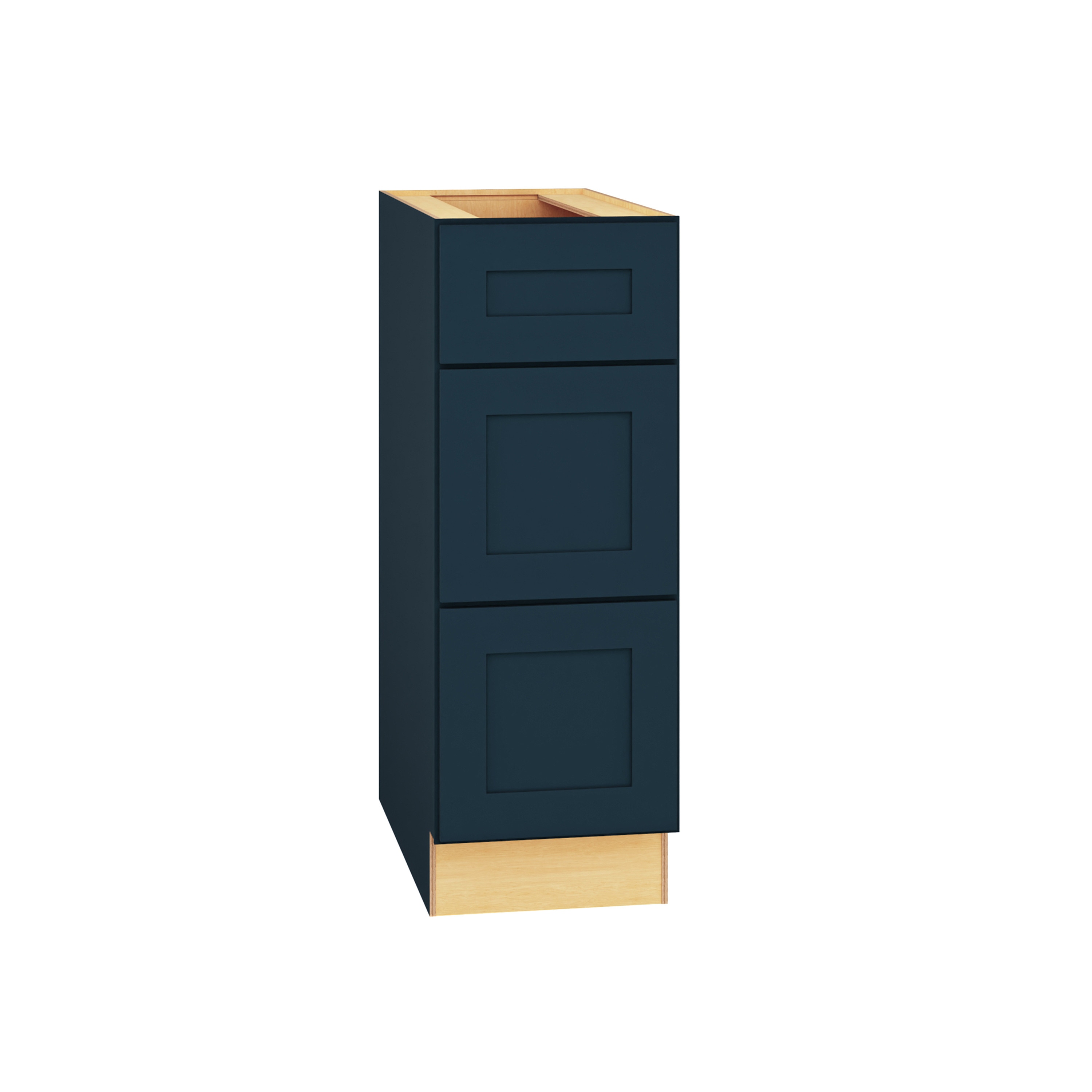 Diamond Express 330 3DB12 Jamestown 12-in W x 34.5-in H x 24-in D Regatta Blue 3 -Drawers Drawer Base Fully assembled Plywood Cabinet (Recessed Panel Shaker)