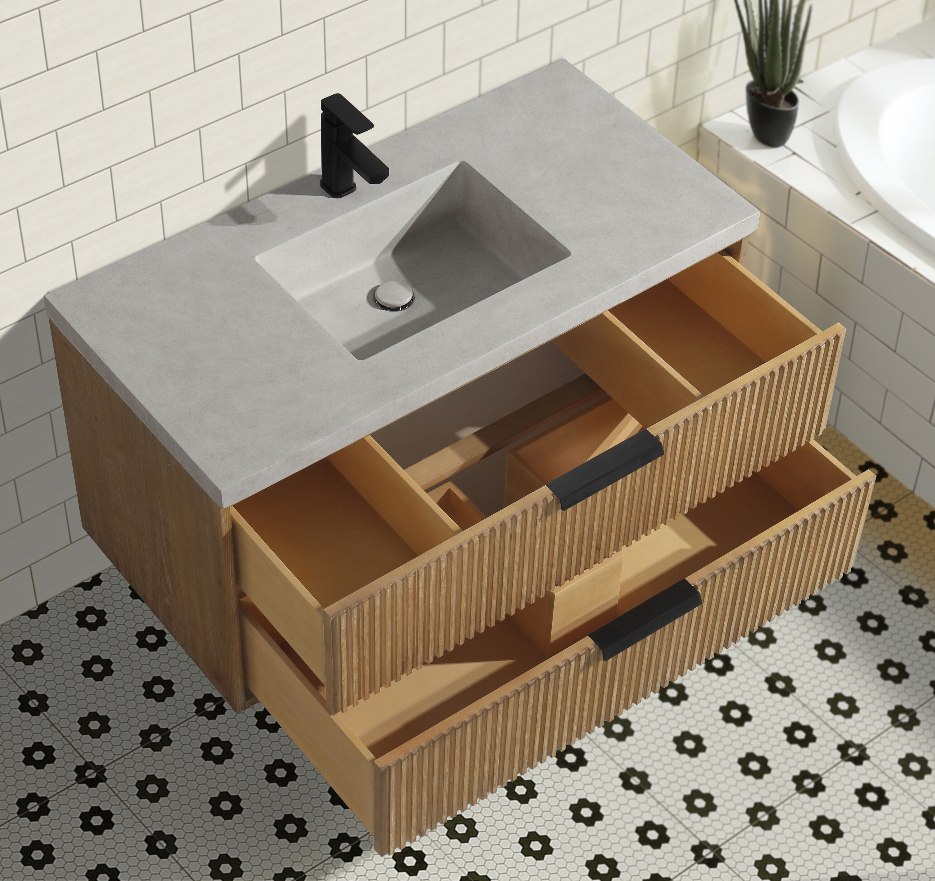 Ari Kitchen & Bath AKB-DIEGO-42-WTHFR Bath-Vanity-Combo - View #5
