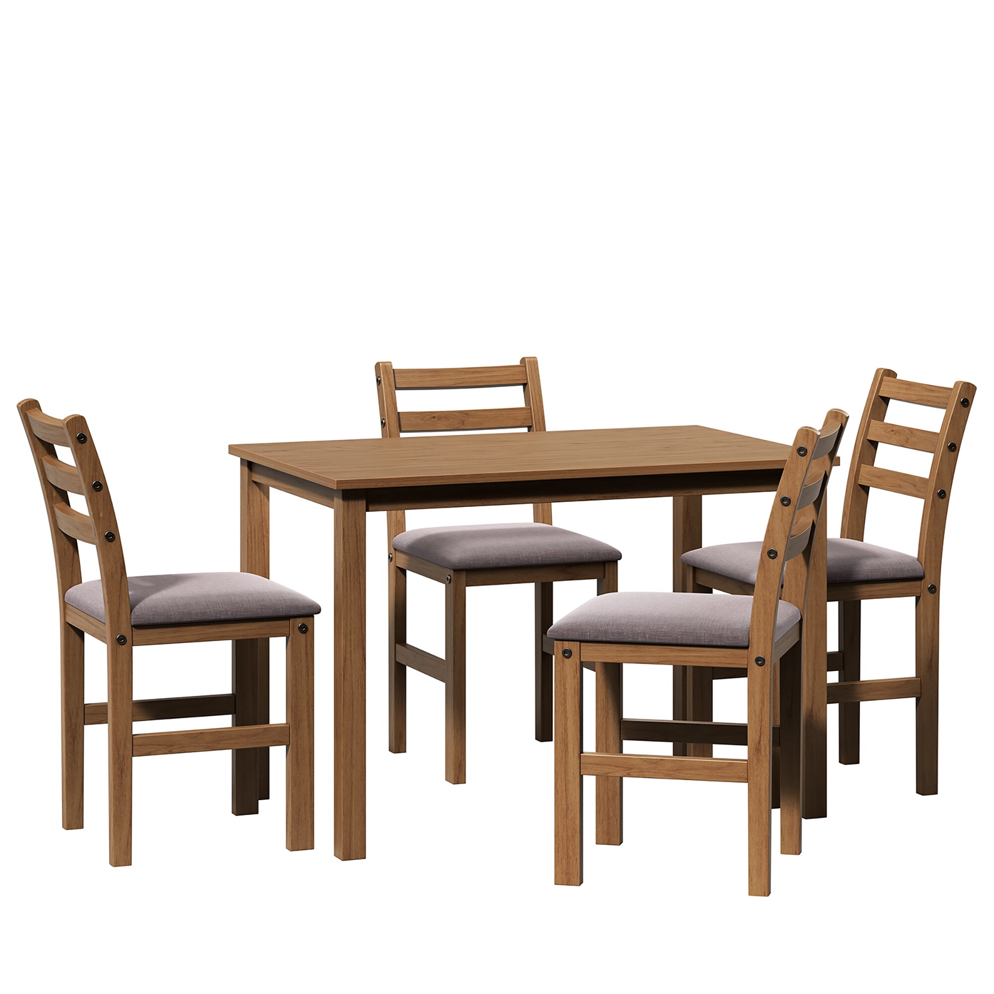Sumyeg WF-HW58977GR-LA Dining Table Set Wood Contemporary/Modern Dining Table, Wood with Wood Wood 43.31-in L x 29.45-in H