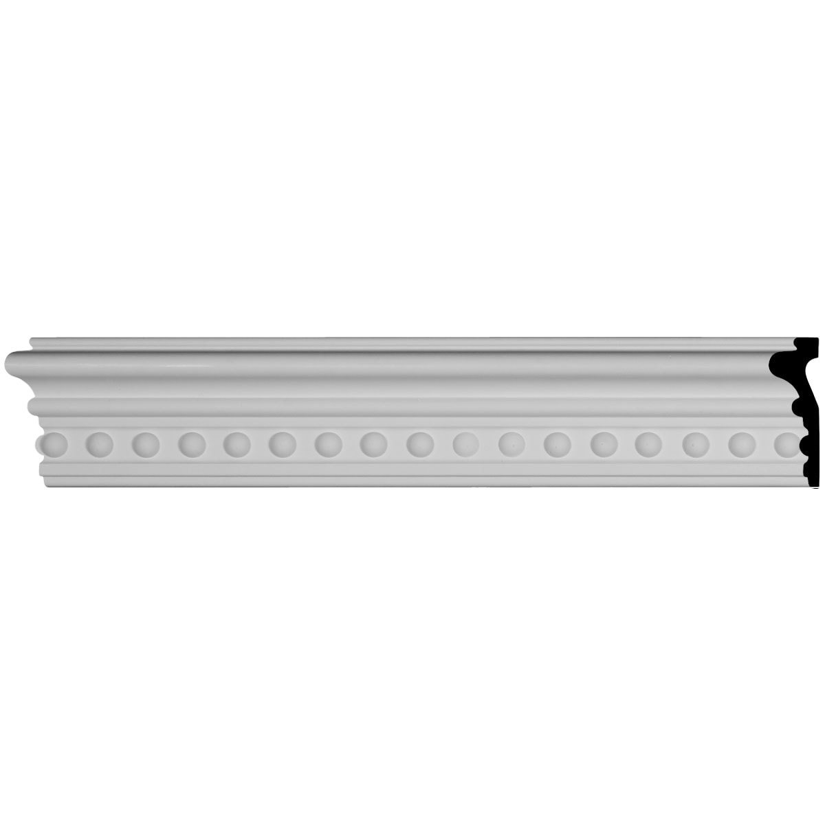 Ekena Millwork CHA04X01NA-CASE-2 Nadia 4-in x 7-ft 10-1/2-in Primed Polyurethane 0 Chair rail Moulding 2 -Pack