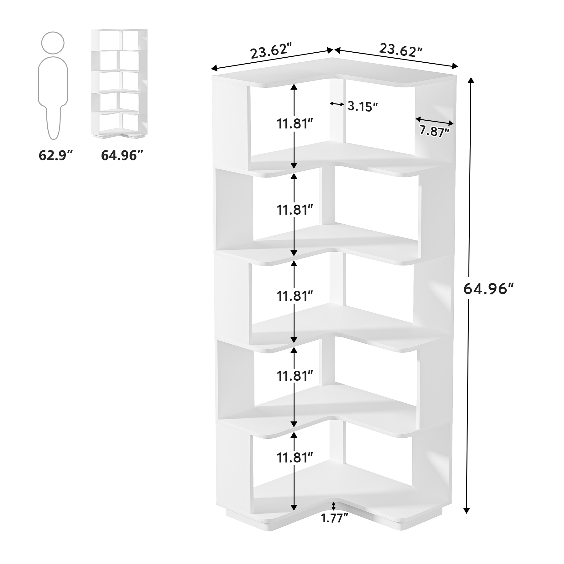 Tribesigns HOGA-YS0056 bookcases - View #7