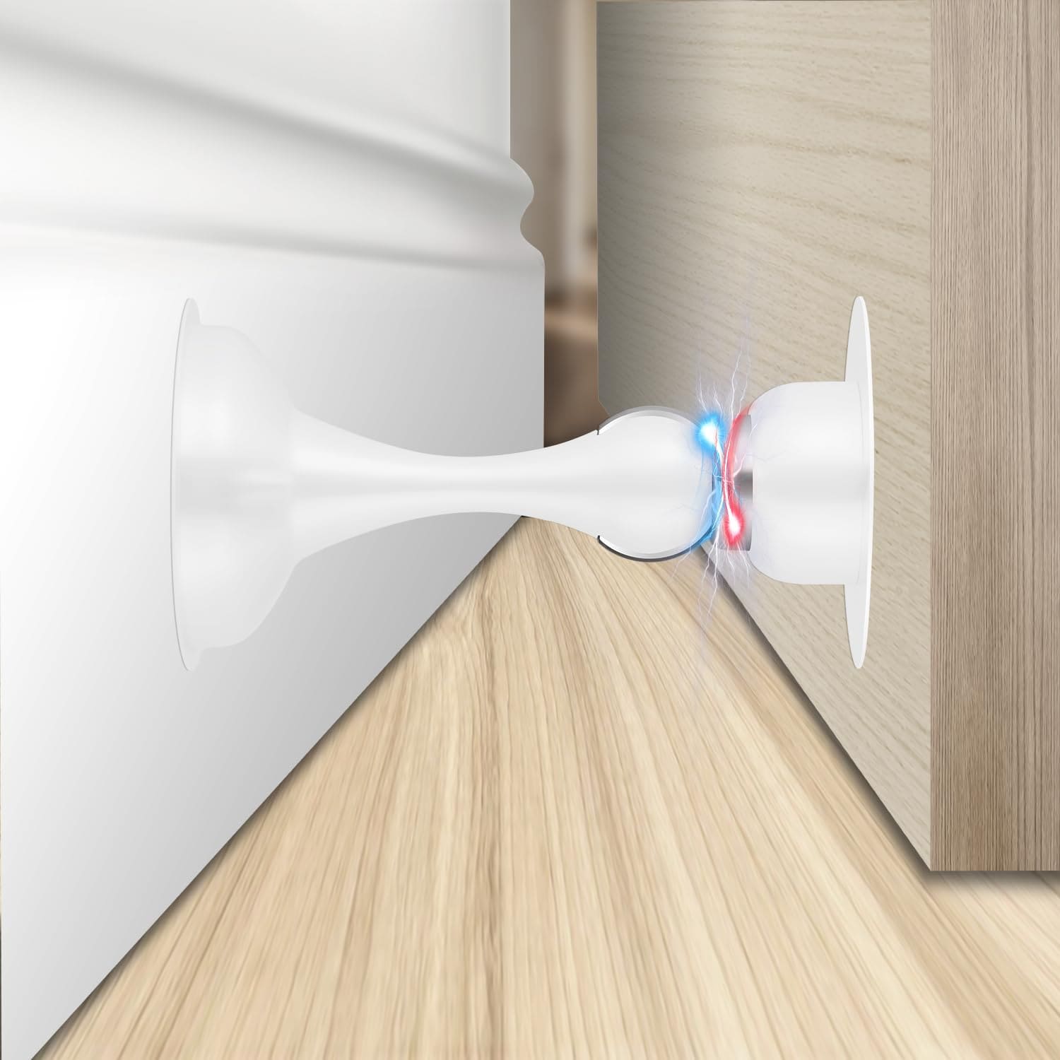 LILILIAN FMY  Stainless Steel Door Stopper Magnetic Catch Holder for Interior and Exterior Doors White 1 Pack durable home and garden accessory
