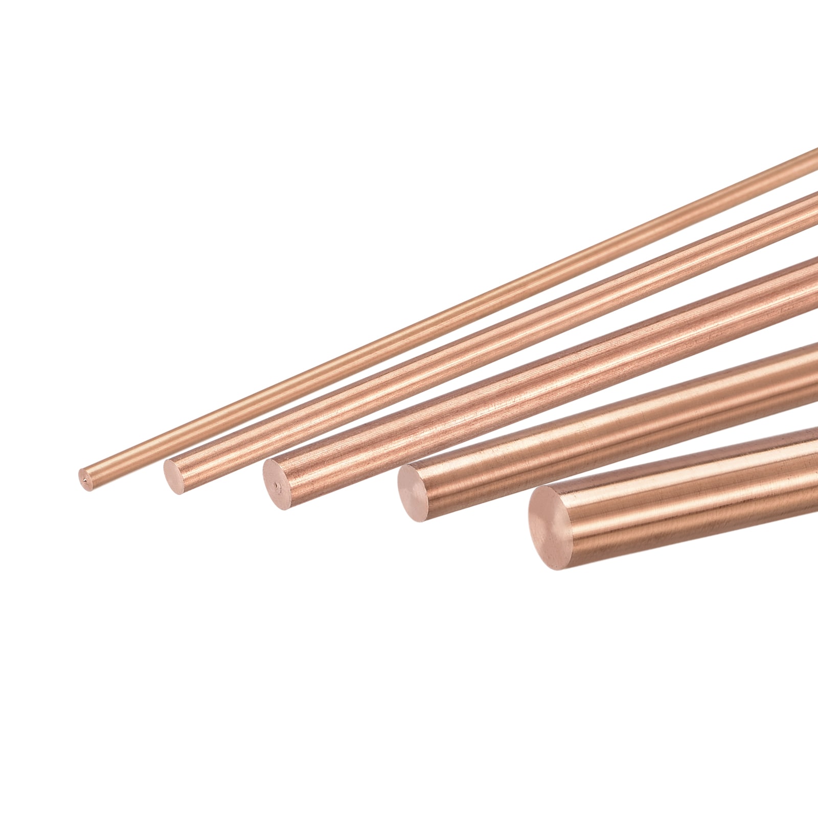 Unique Bargains 2/3/4/5/6mm Diameter 100mm Length Solid Copper Round Rod Lathe Bar Stock for DIY Craft 5in 1set