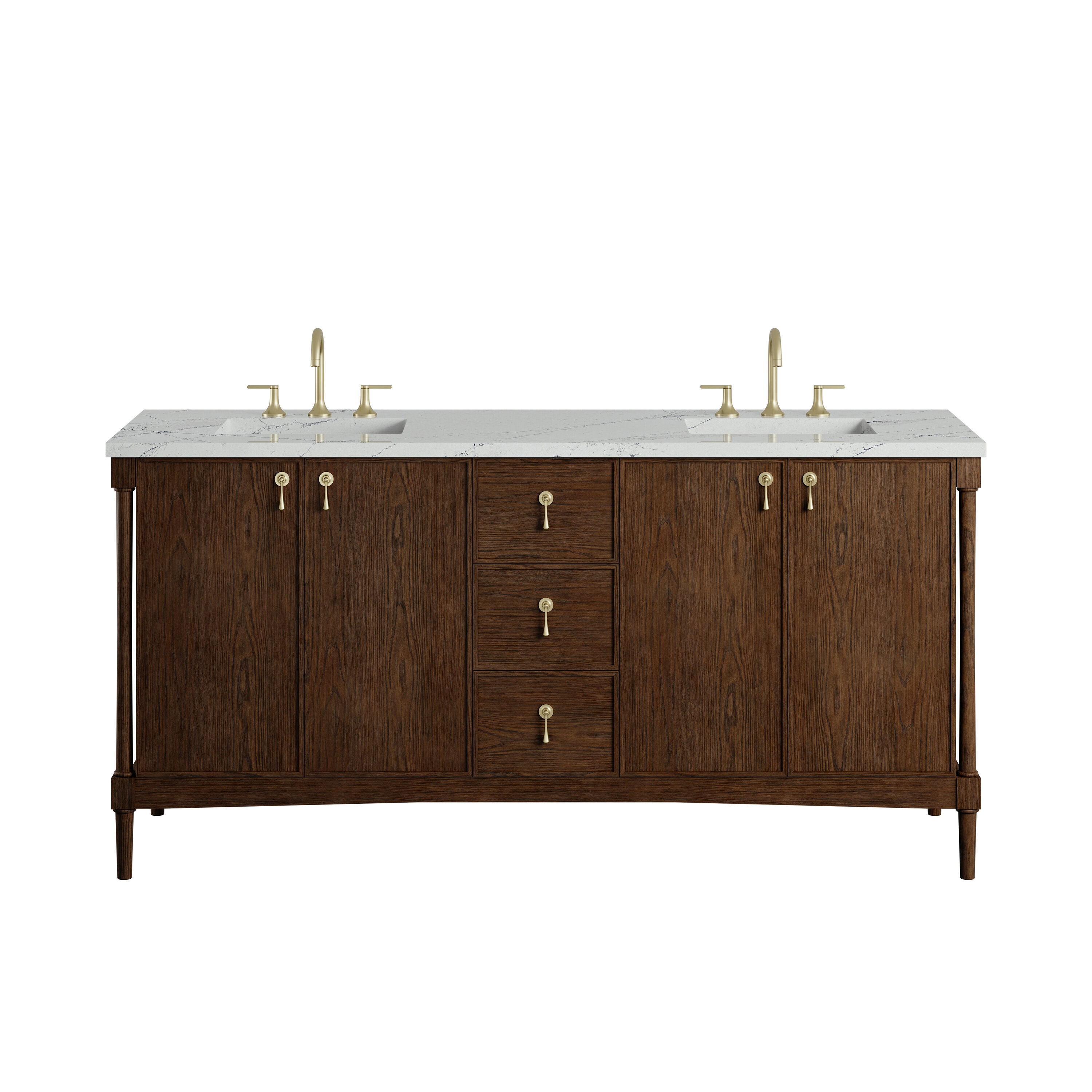 James Martin Vanities Kinnsden 72-in Undermount Double Sink Bathroom Vanity