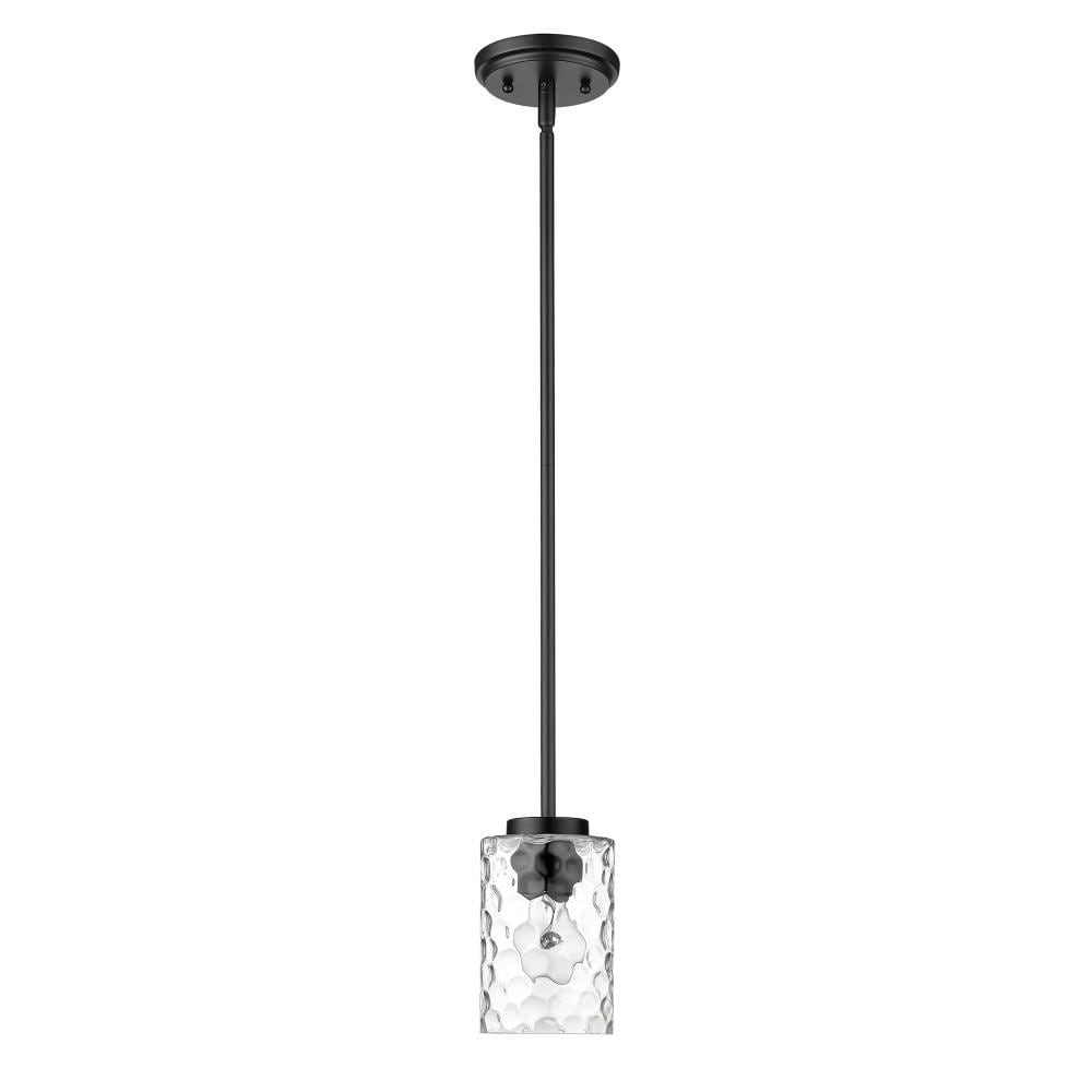 Livvy 7" Matte Black Glass Pendant Light