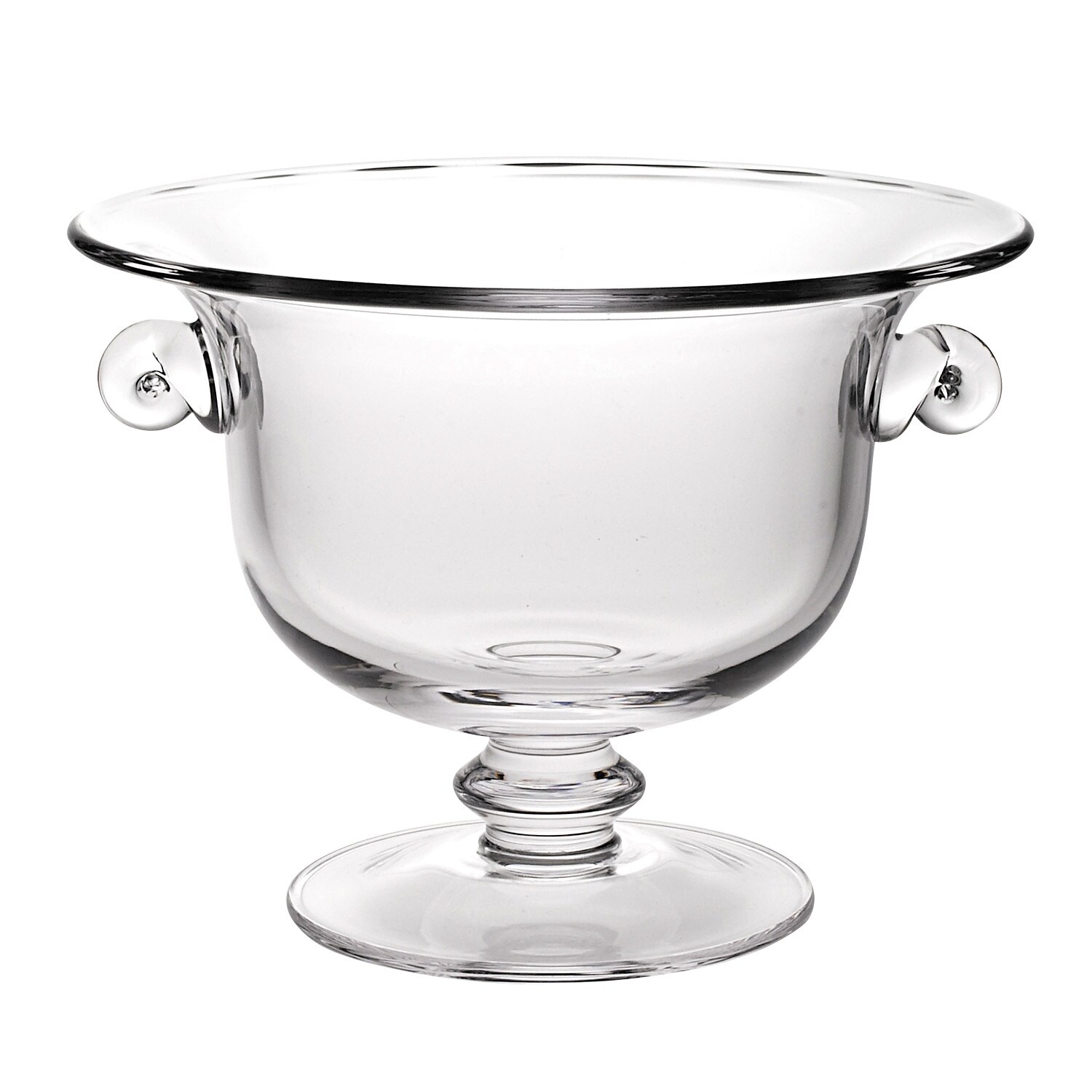 HomeRoots 4000375841 9.75-in x 13-in Clear Round Serving Tray