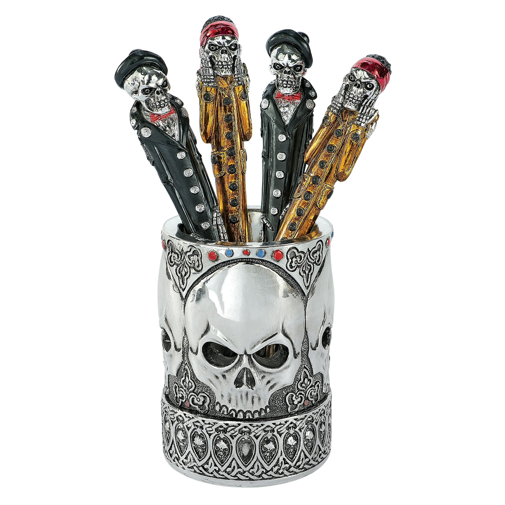 Design Toscano QS23010 4-in Tabletop Skull Figurine