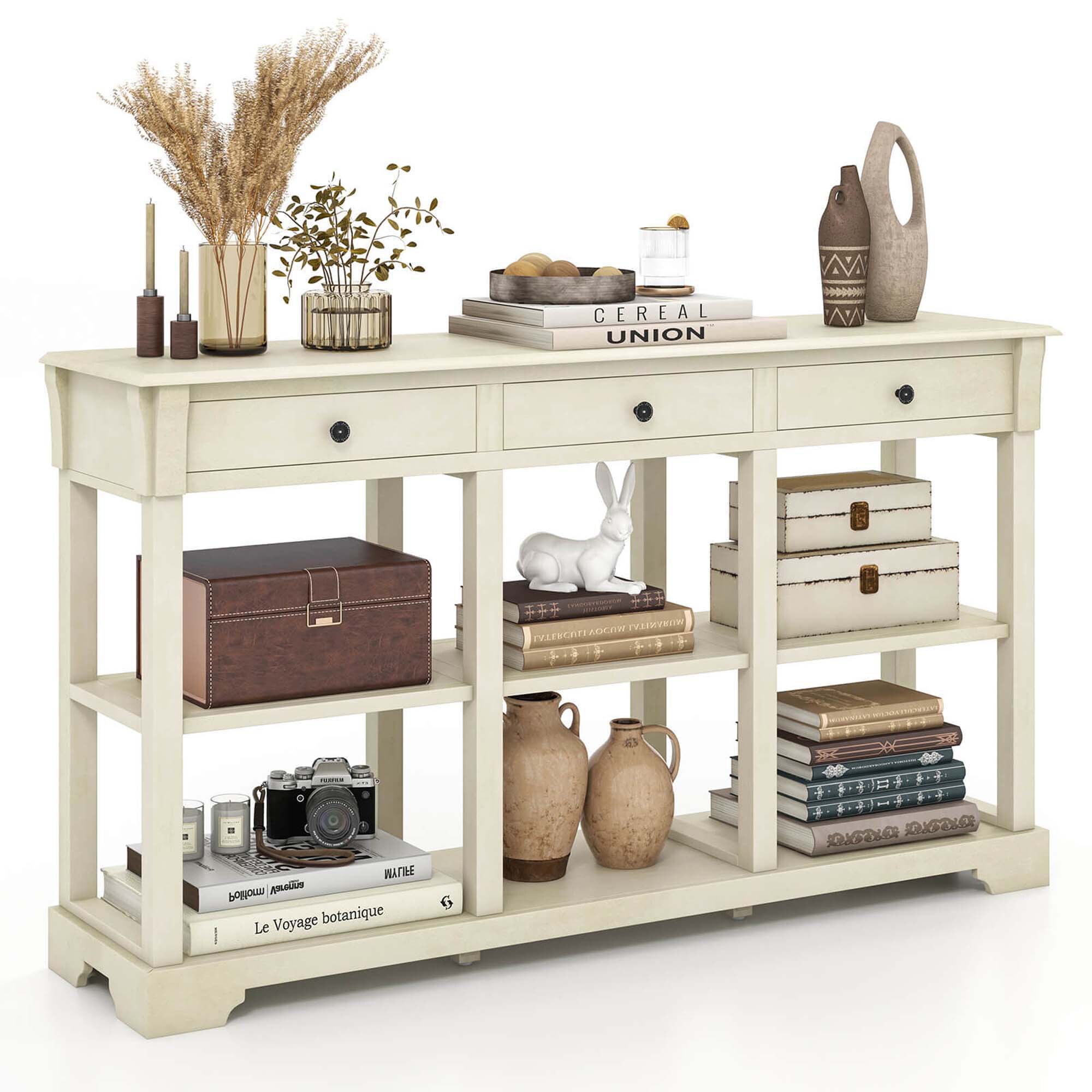 Costway HCST02248 Modern White Console table