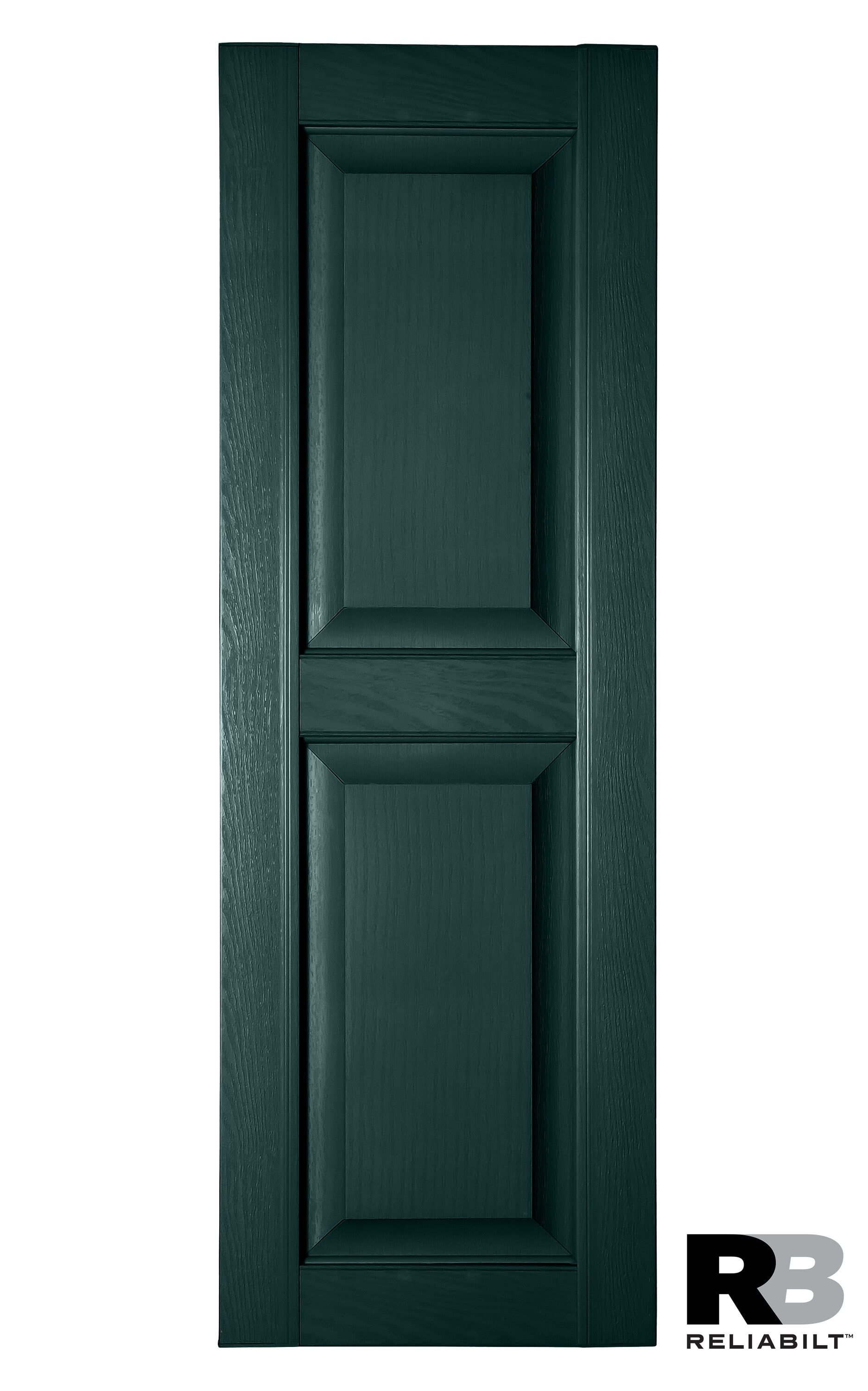 RELIABILT RP1653021 16.25-in W x 53-in H Ebony Green Raised panel Polypropylene Exterior Shutters ( 2 -Pack )