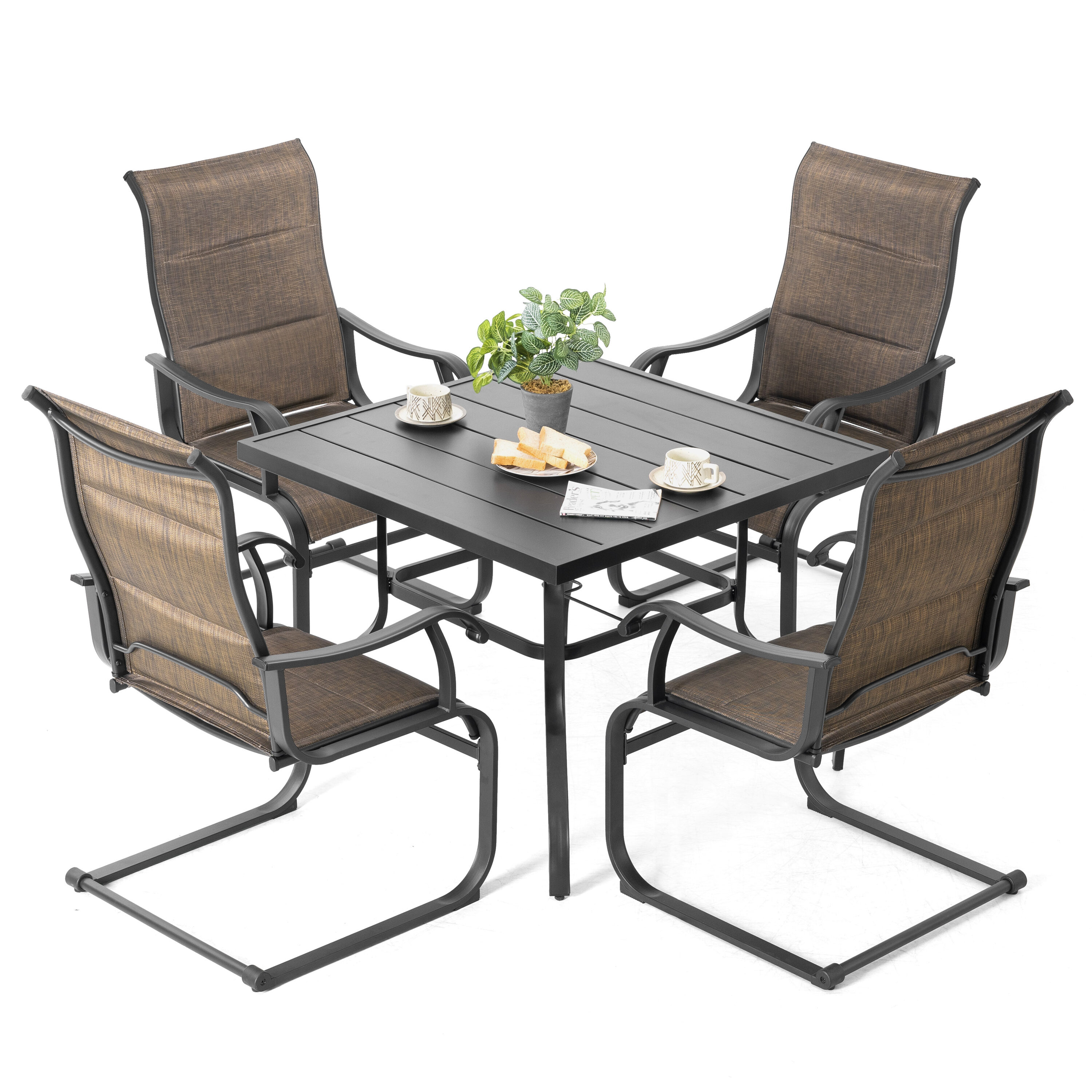 Nuu Garden SD006BN-T2BK Patio-Dining-Sets - View #2