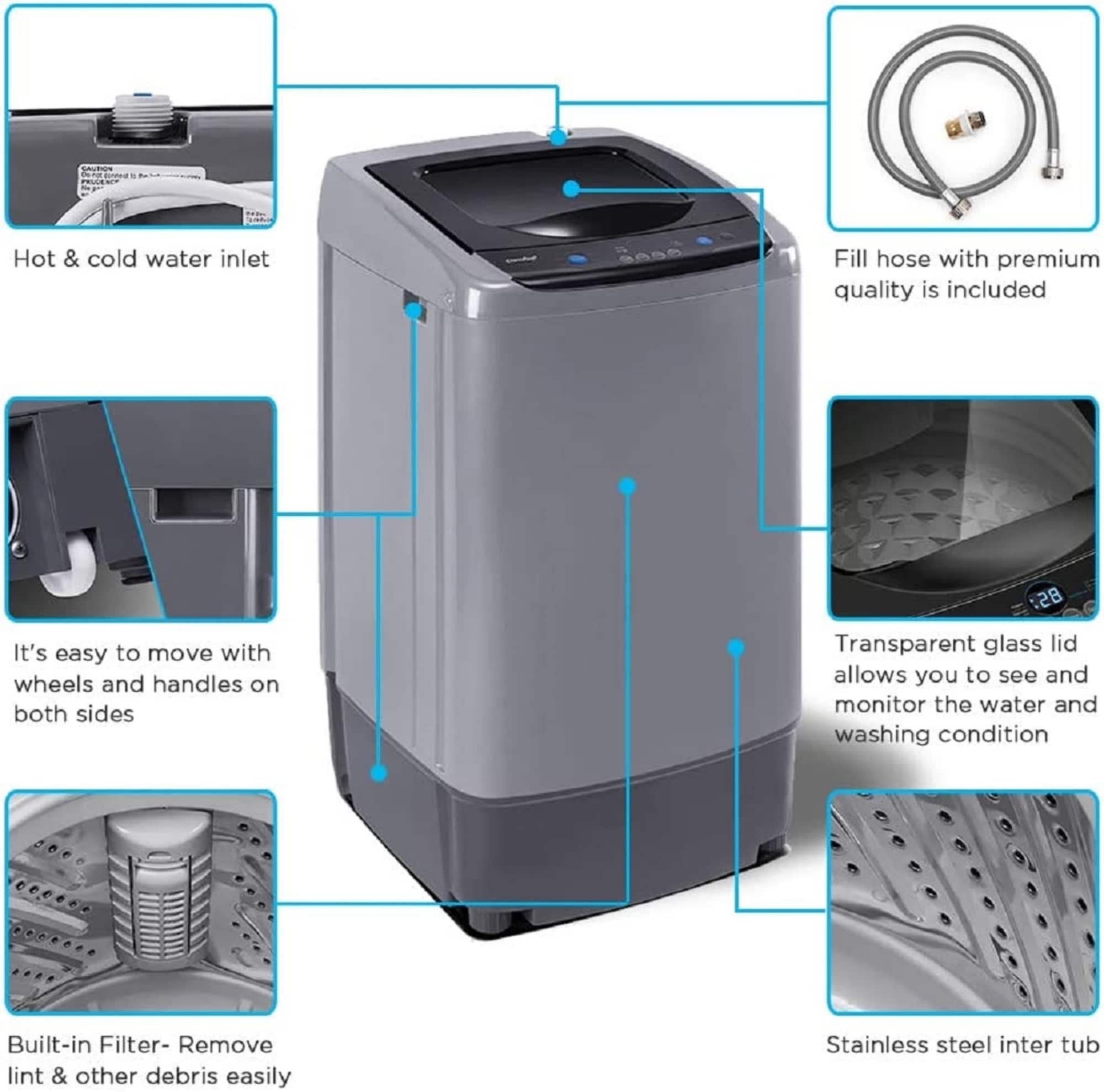 COMFEE' 1.0 Cu.ft LED Fully Automatic Portable Washer