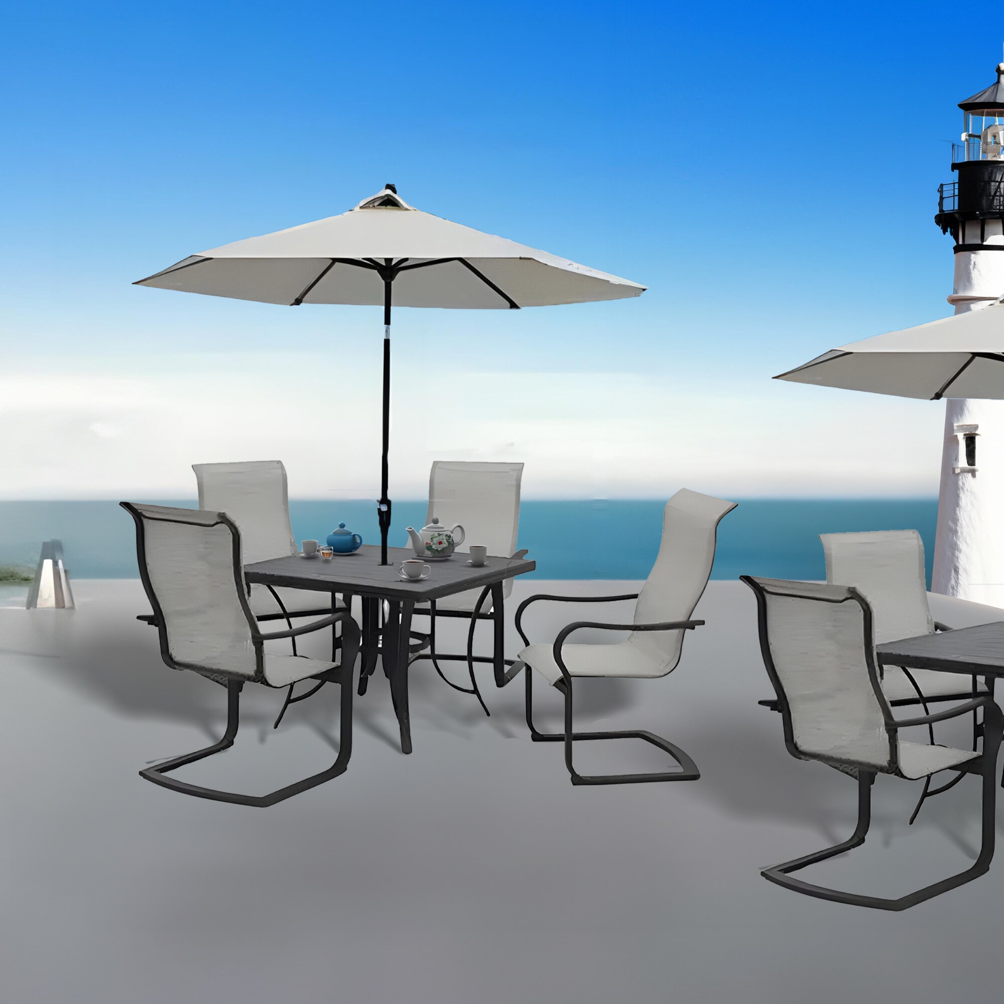 aluminum c spring chairs