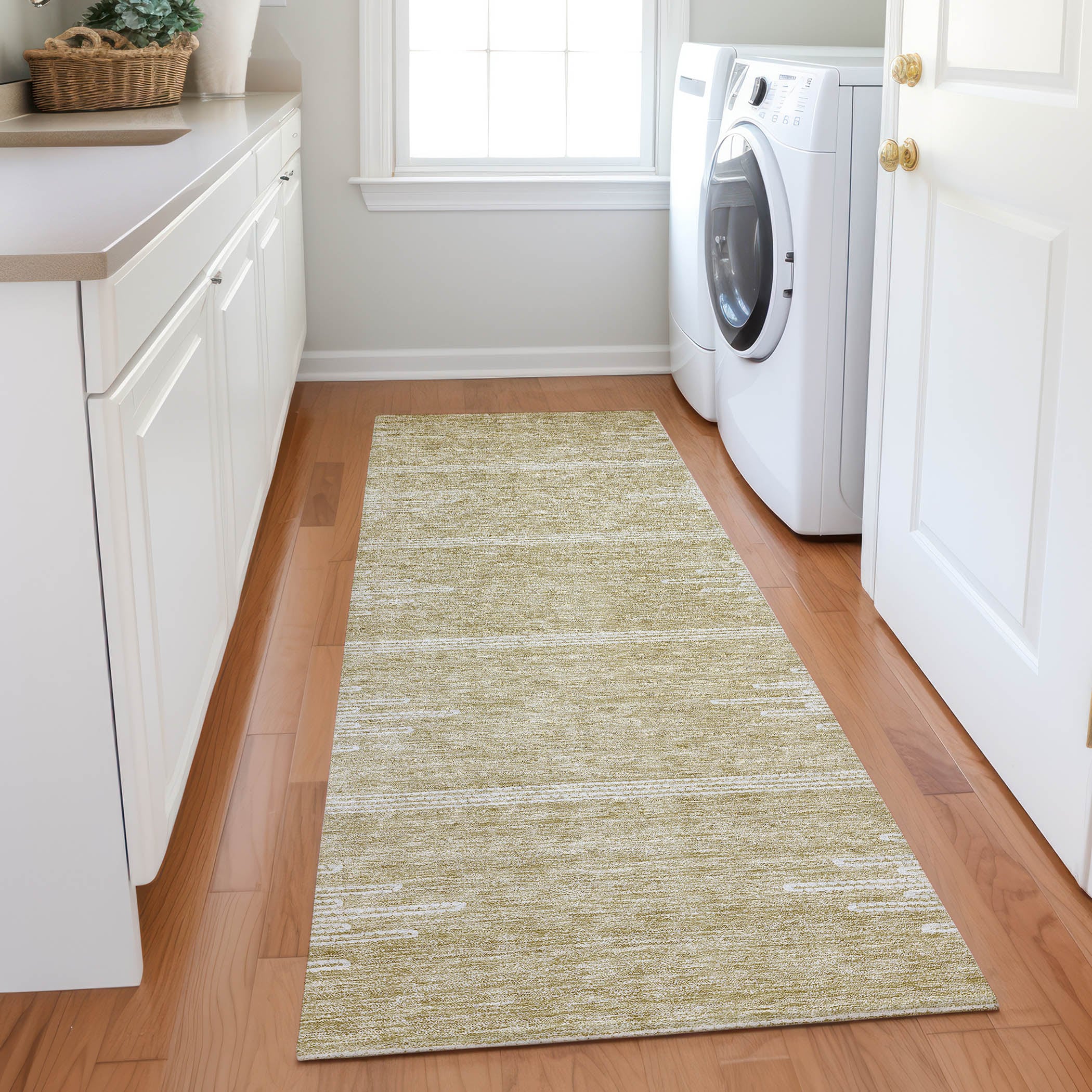 Addison Rugs ACN647BG2X8 Chantille ACN647BG 2 x 7 (ft) Polyester Beige Rectangular Indoor/Outdoor Geometric Machine washable Runner rug