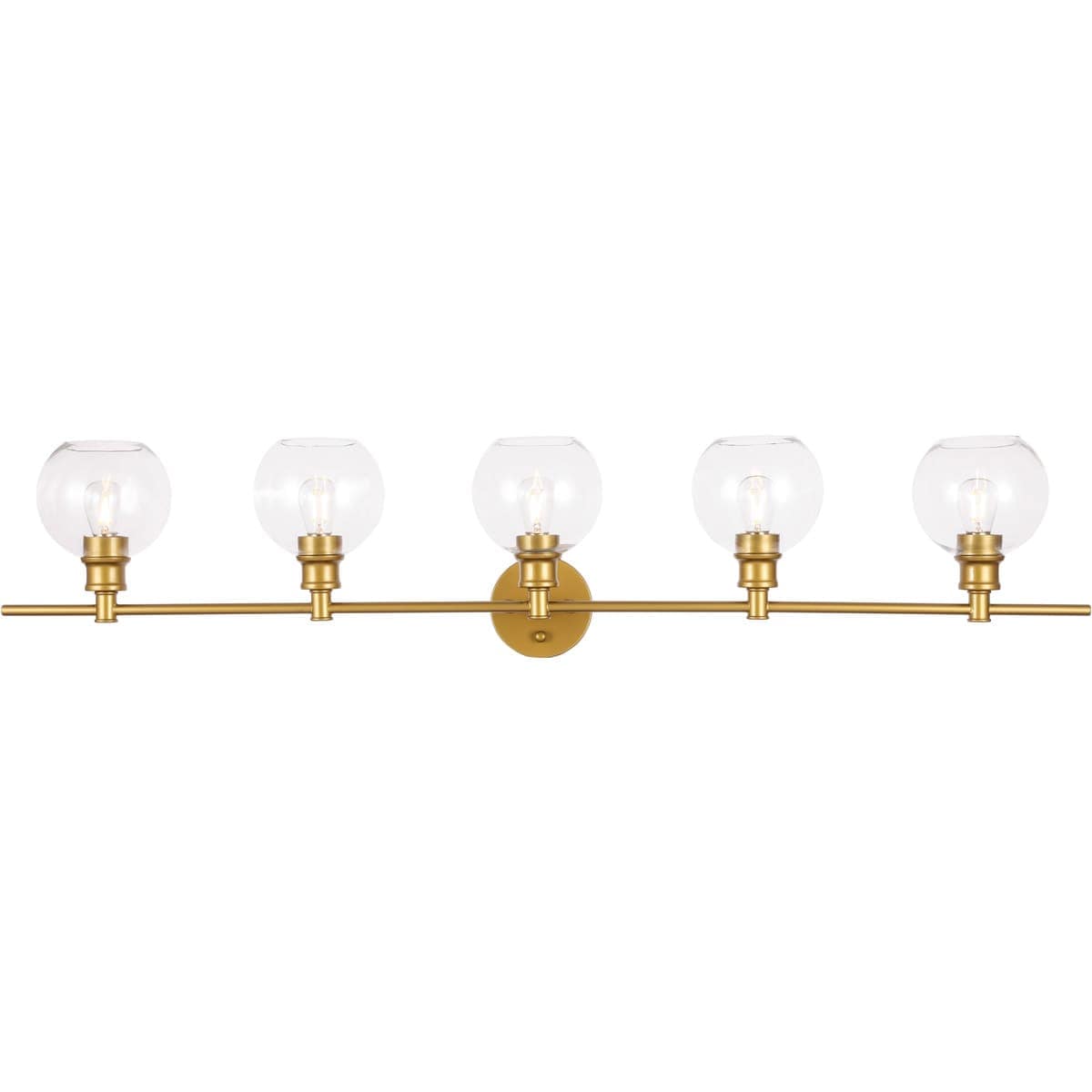 Elegant Lighting Living District LD2326BR Collier 5 Light 47 inch Brass Wall sconce Wall Light