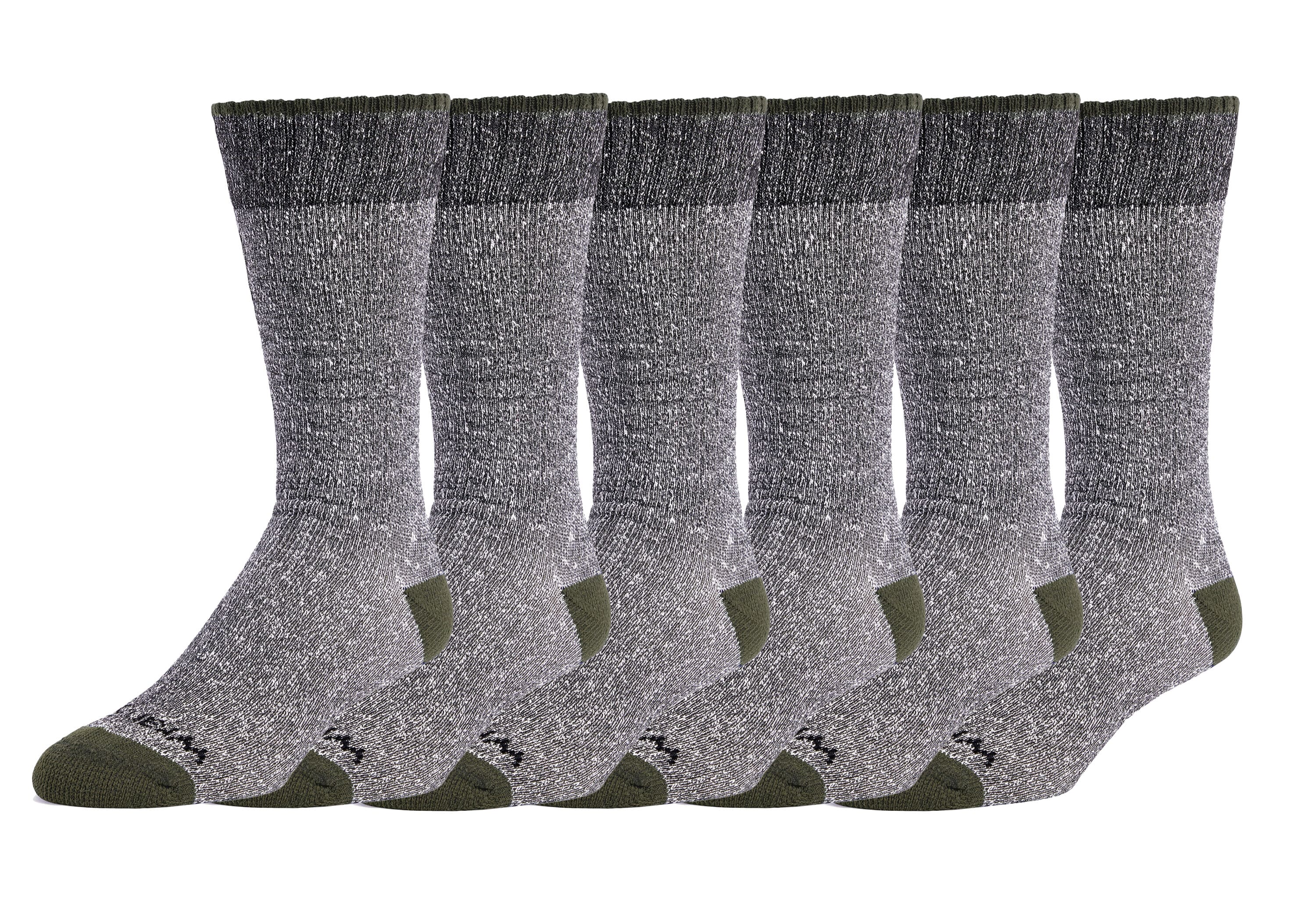 Wrangler WWC03M2200B Men's One size fits most Cotton polyester blend Crew Socks 6 -Pack