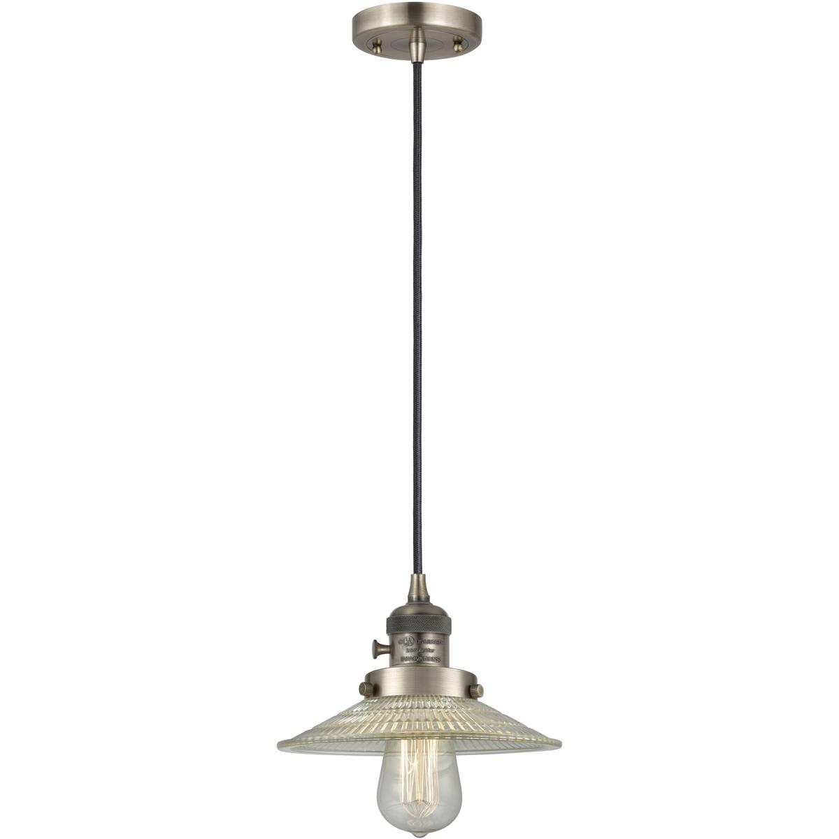 Innovations Lighting 2343143 201CSW-AB-G2 Franklin Restoration Halophane Mini Pendant