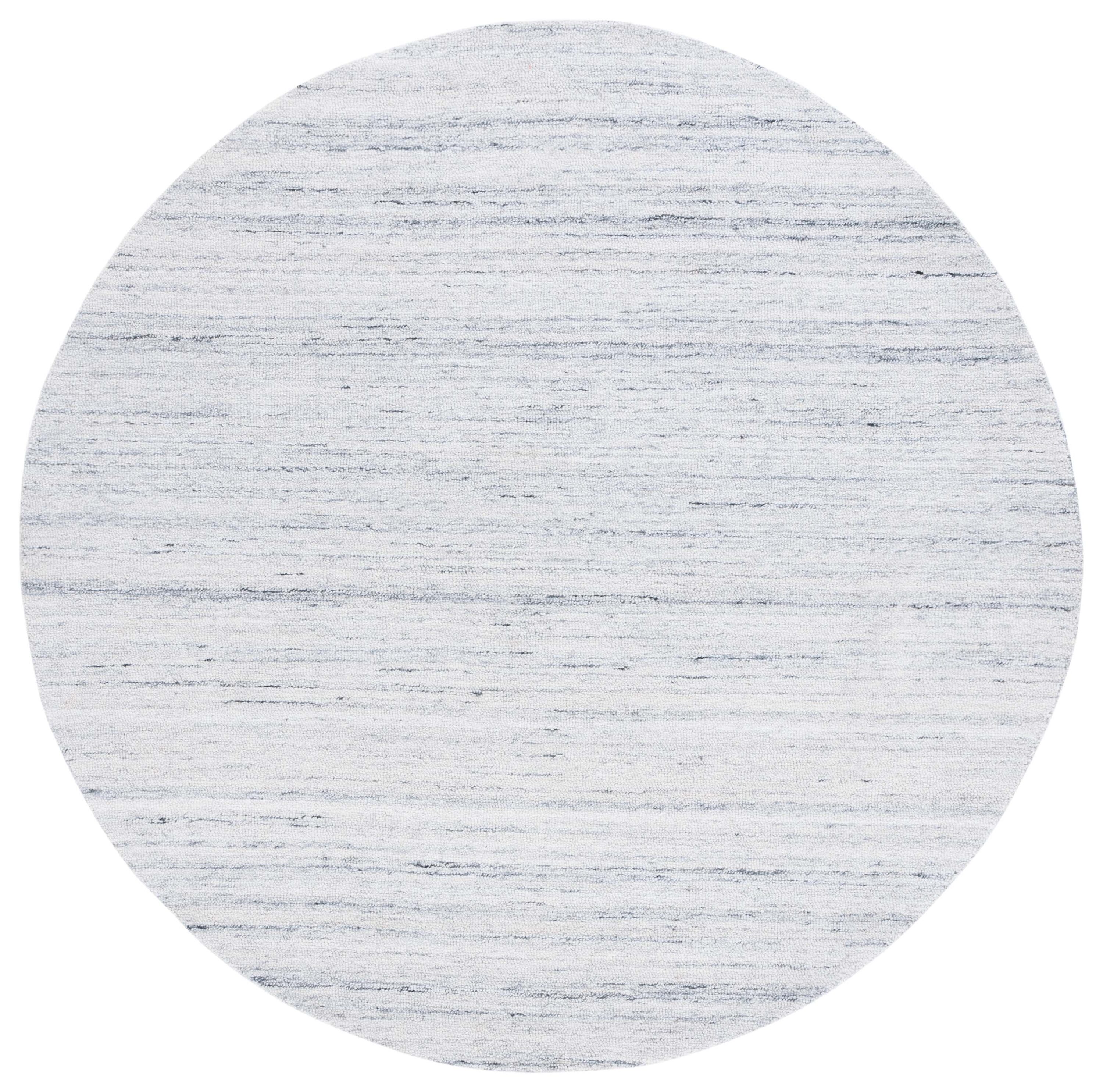 Safavieh OMP101A-6R 6 x 6 (ft) Loomed Polyester Ivory Round Indoor/Outdoor Stripe Mid-Century Modern Area rug