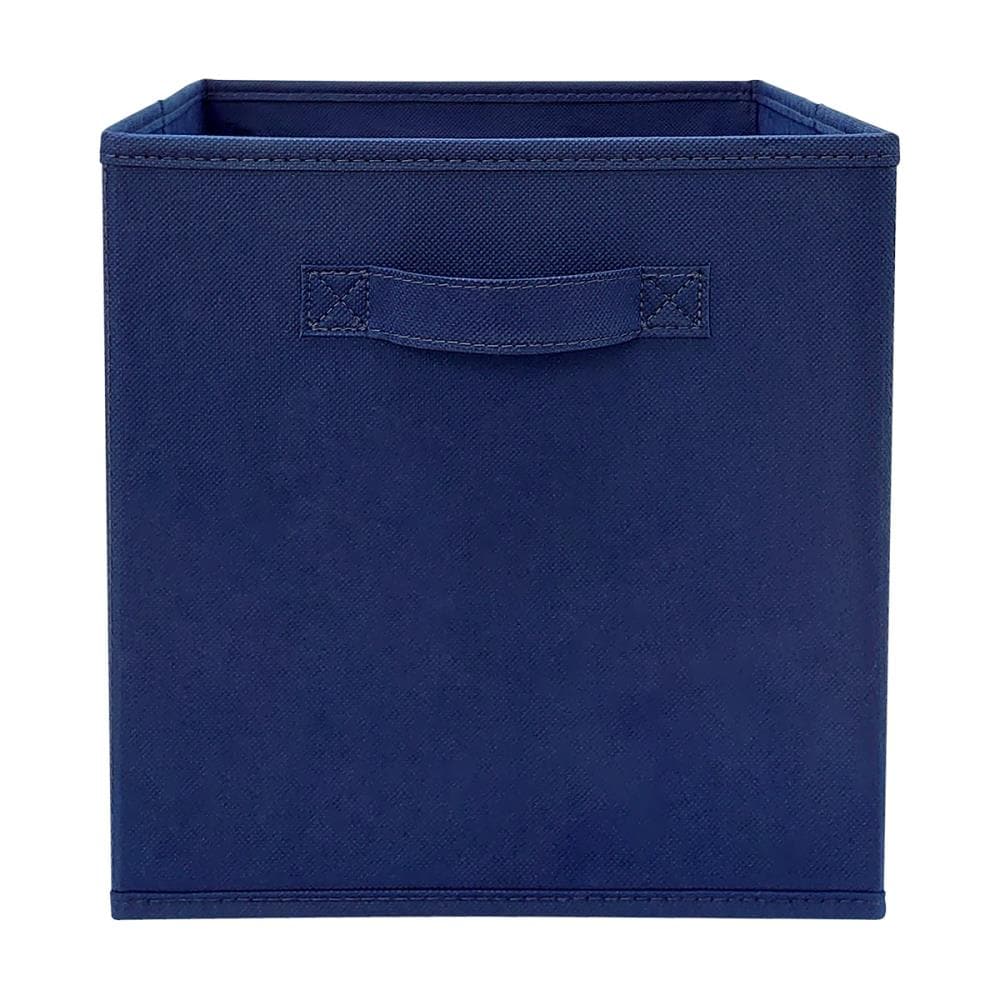 Style Selections 22.3-in W x 22.3-in H x 16.5-in D Blue Plastic Basket