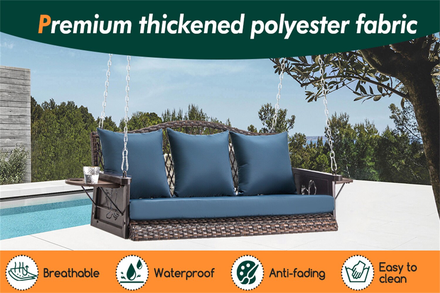 CESICIA YS12A Replace-Porch-Swing-Glider-Tops - View #2