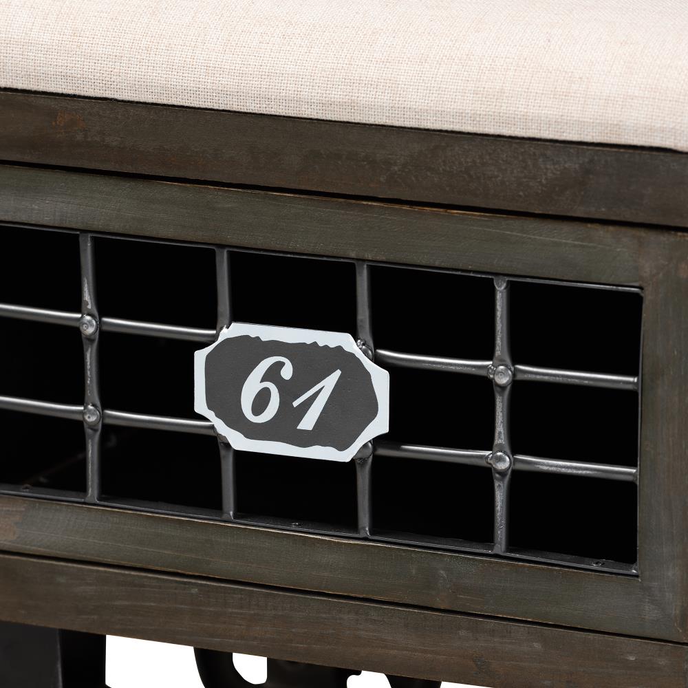 Baxton Studio 162-10515-LW Indoor-Ottomans - View #5