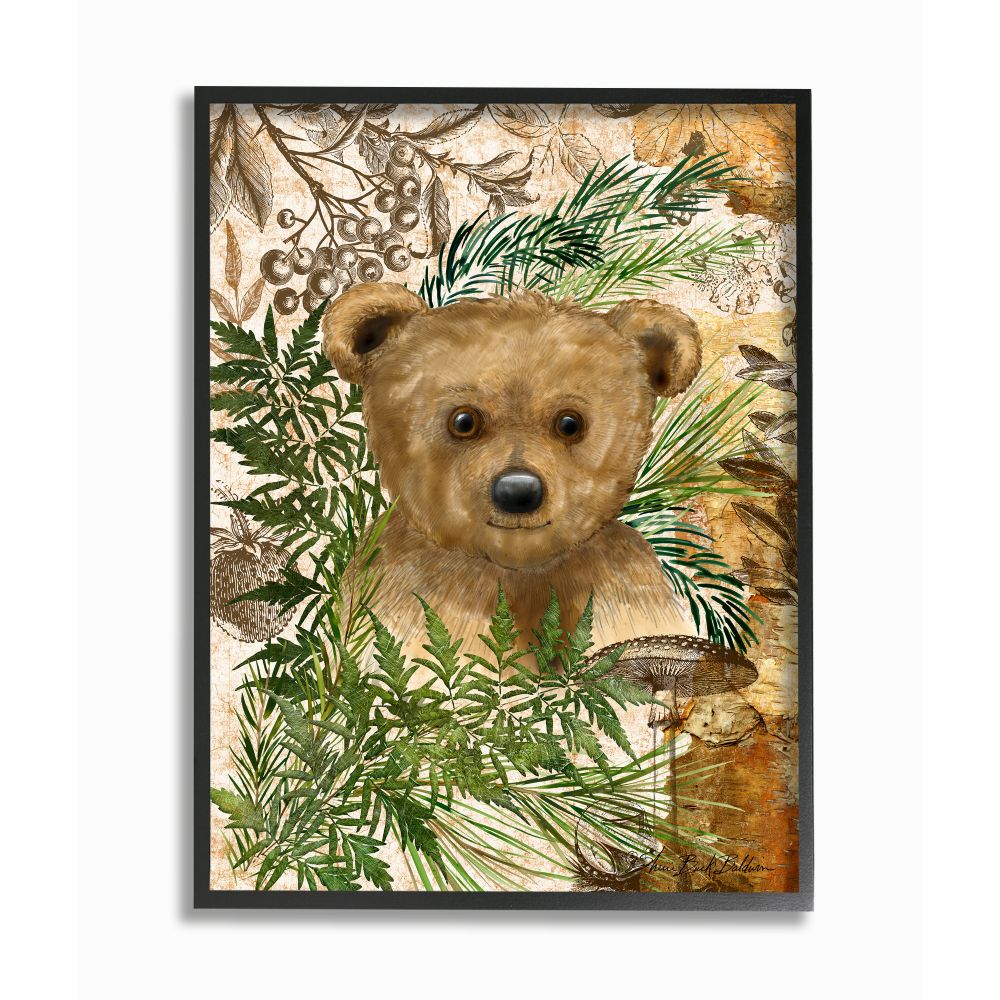 Stupell Industries Teddy Bear Cub Nursery Forest Animal