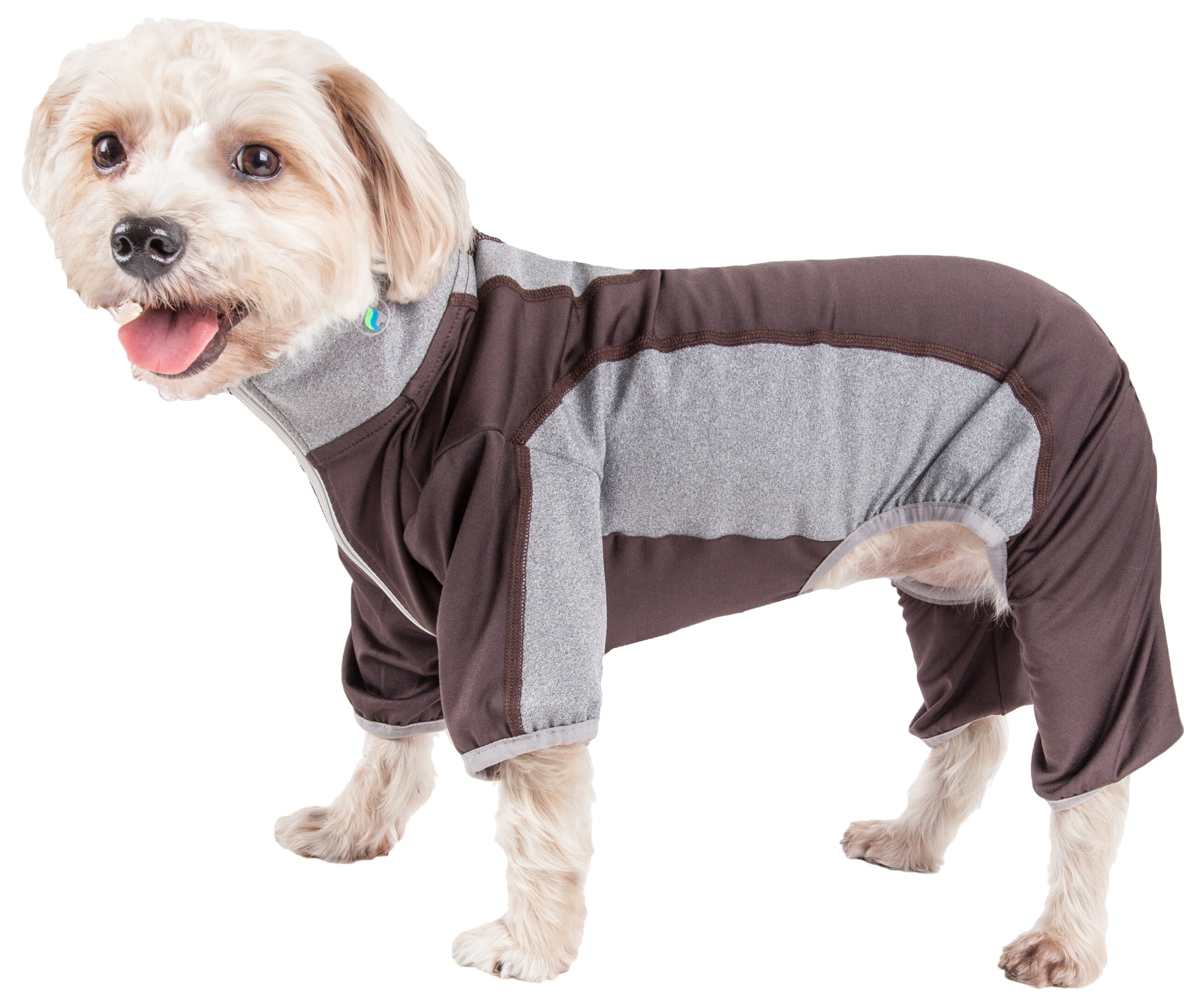 Pet Life YGHL3BKLG Brown Dog/Cat Pet Full body performance suit Large