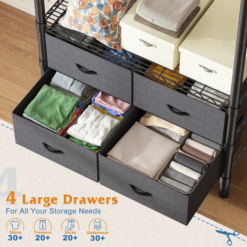 Raybee RB4D1H-BLE Garment-Racks - View #3