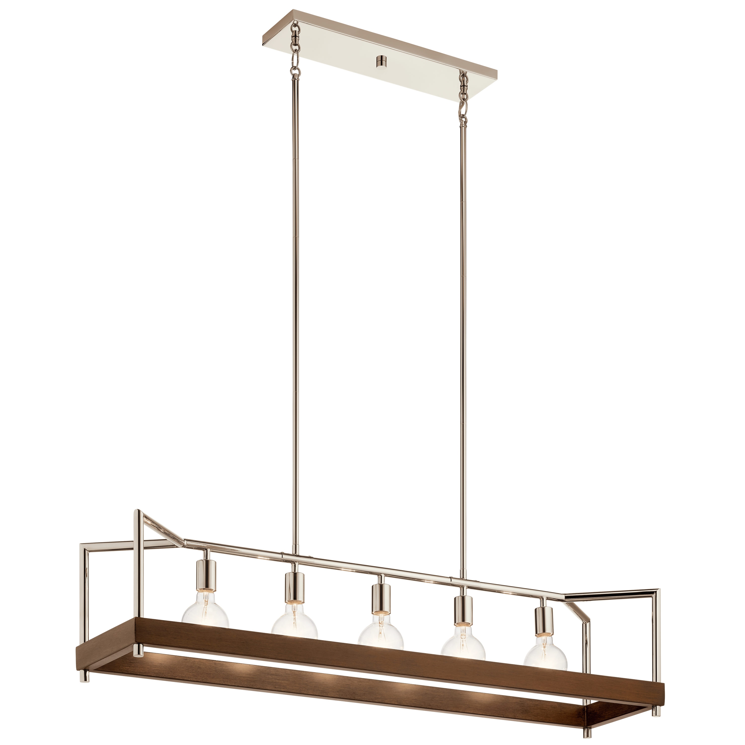 Kichler Tanis 5-Light Brown Farmhouse Chandelier