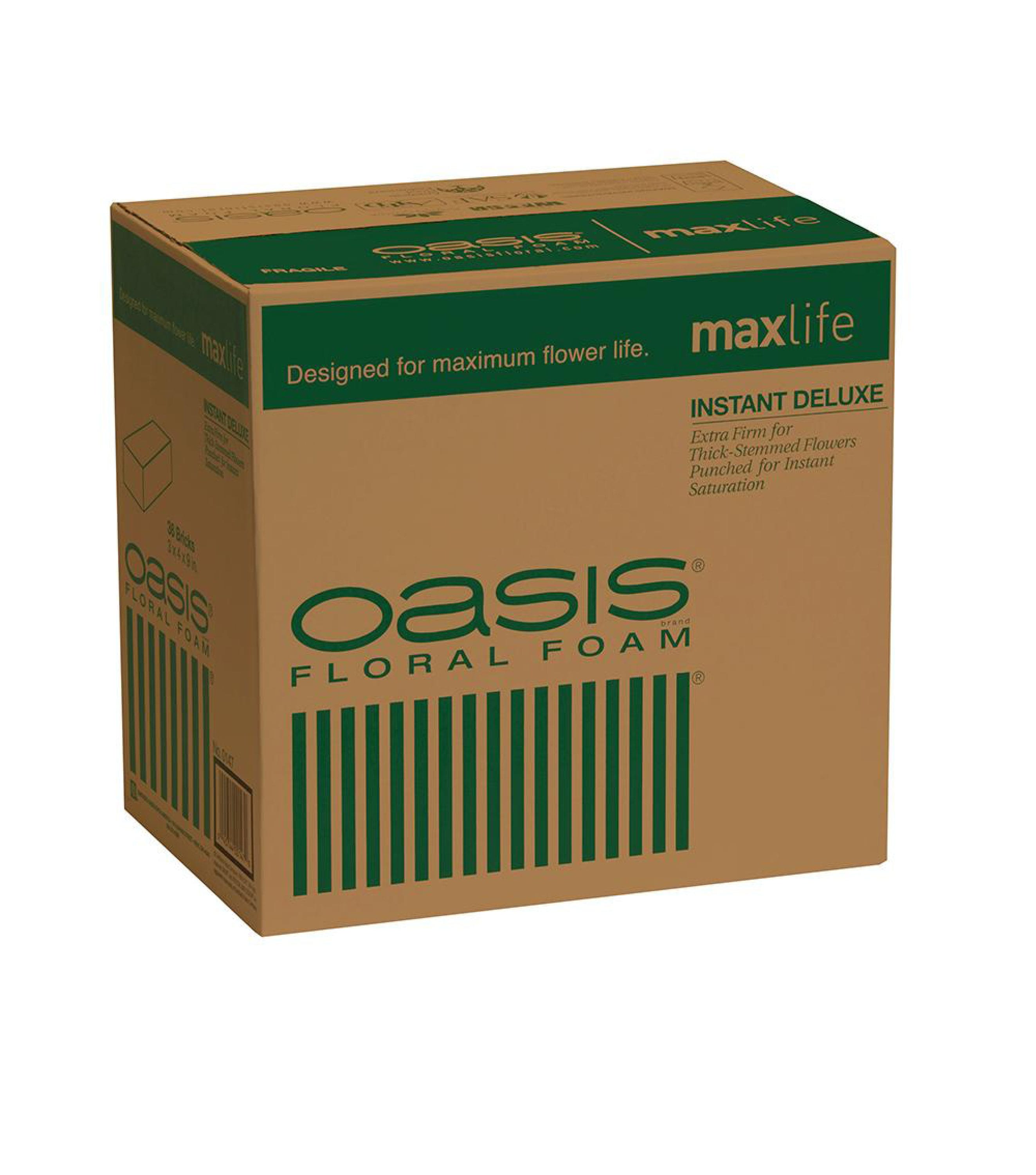Oasis Deluxe Floral Foam Maxlife Case of 36 Bricks 