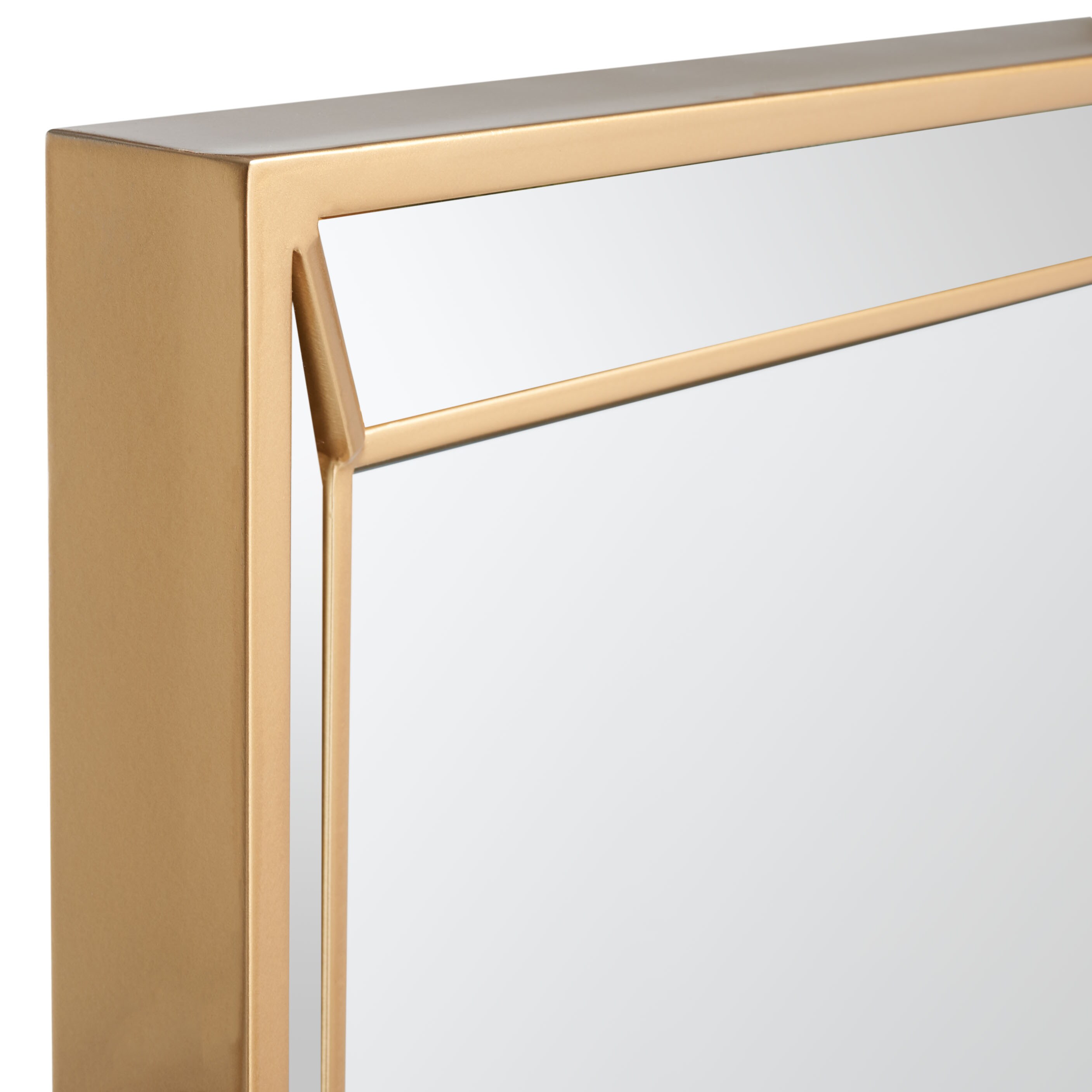 Presea 36-Inch Square Gold Framed Mirror
