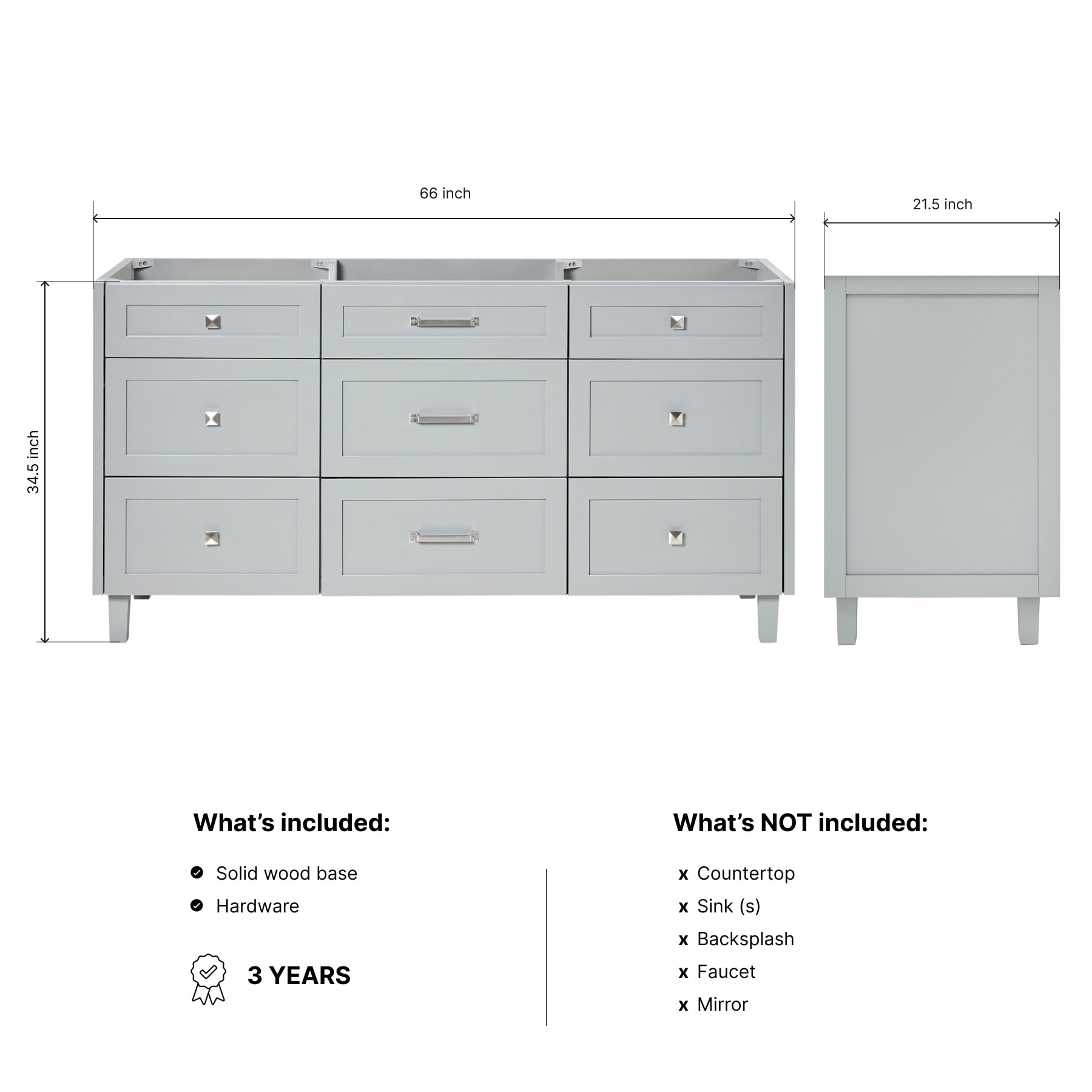 ARIEL B66-BC-GRY vanities - View #4