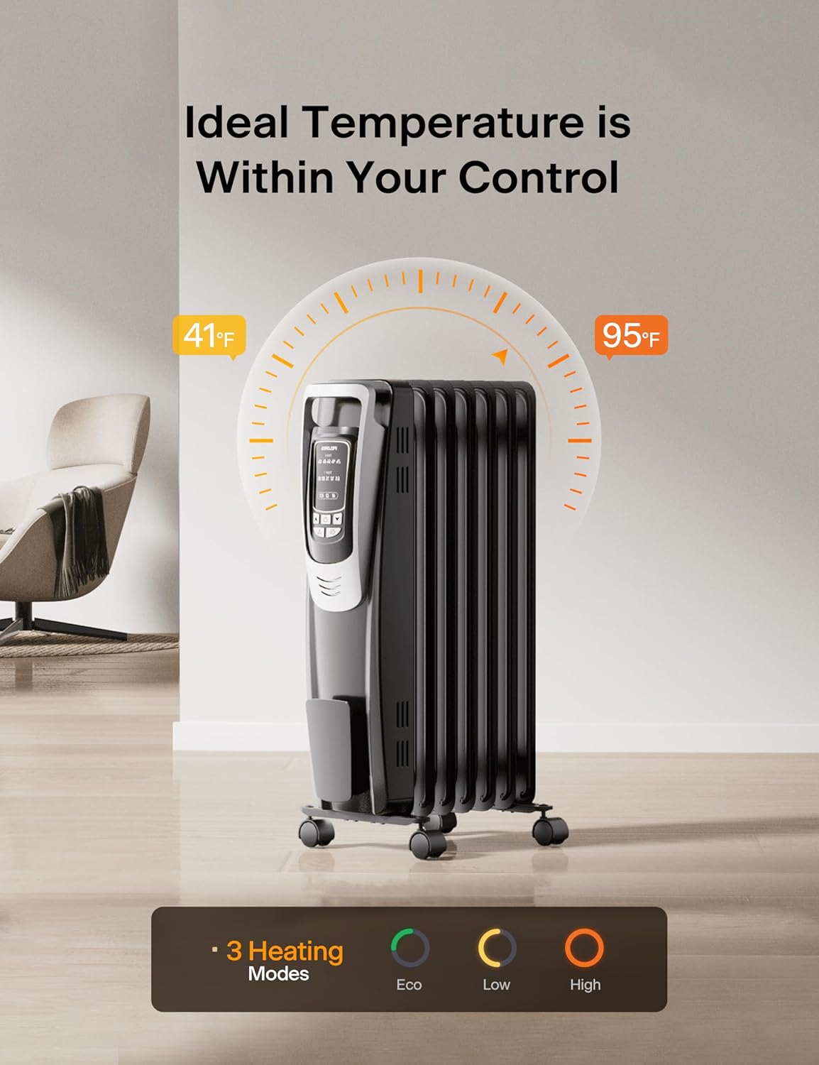 PELONIS NY1507-14A Portable-Electric-Heat - View #5