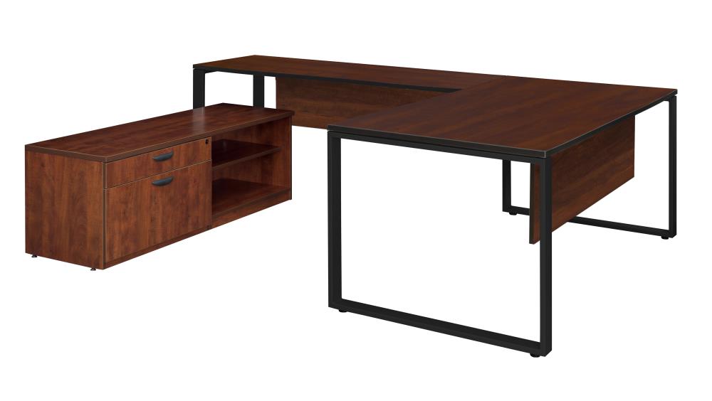 Regency STUDLLC7230CHBK Structure 96-in Red Modern/Contemporary U-shaped Desk