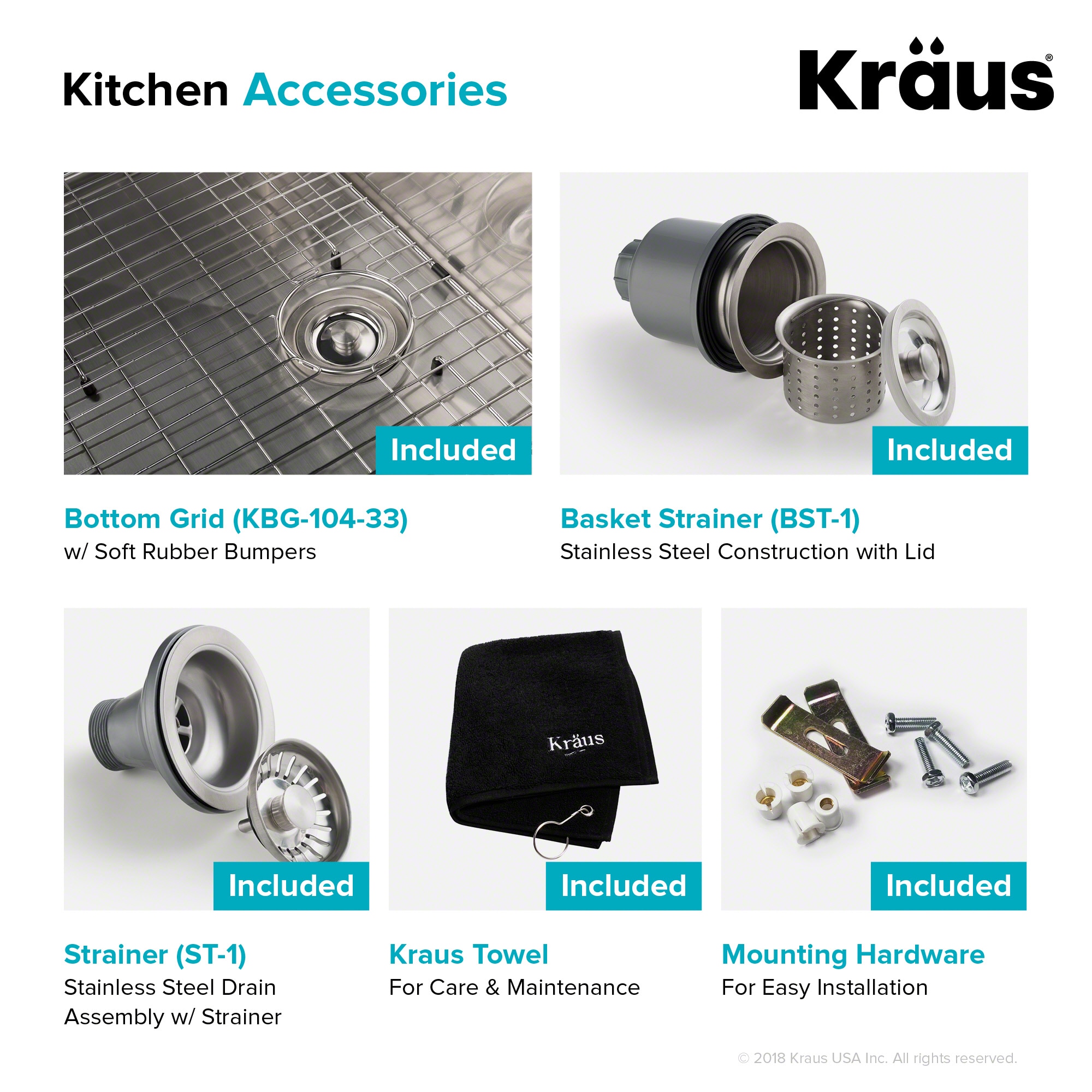 Kraus KHU104-33 Kitchen-Sinks - View #9