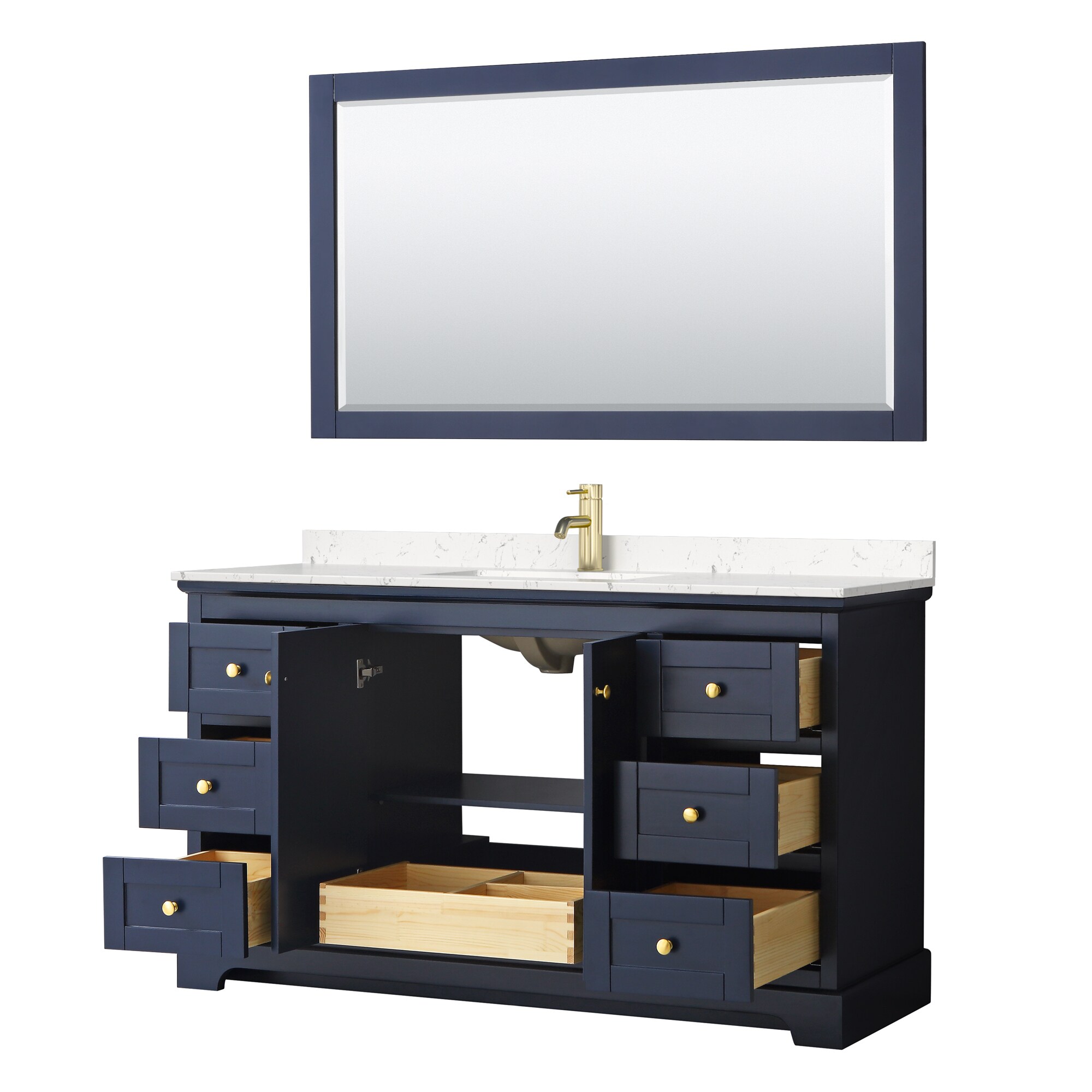 Wyndham Collection WCV232360SBLC2UNSM58 Bath-Vanity-Combo - View #3