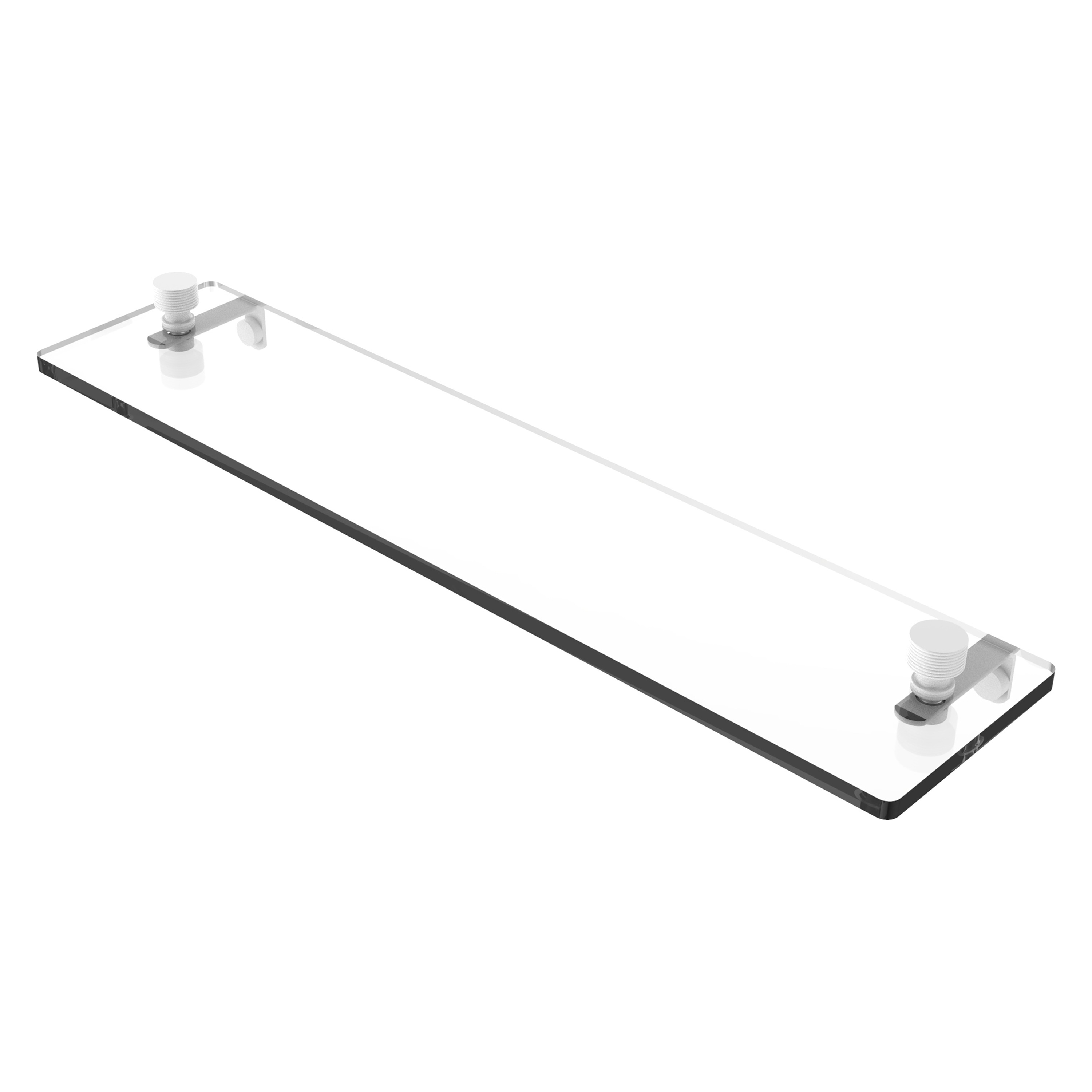 Allied Brass FT-1/22-WHM Foxtrot Matte White Wall mount Bathroom Shelf ( 22-in x 3-in x 5-in )